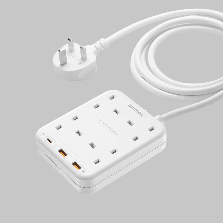 ONEPLUG 4-OUTLET POWER STRIP WITCH USB(WH)