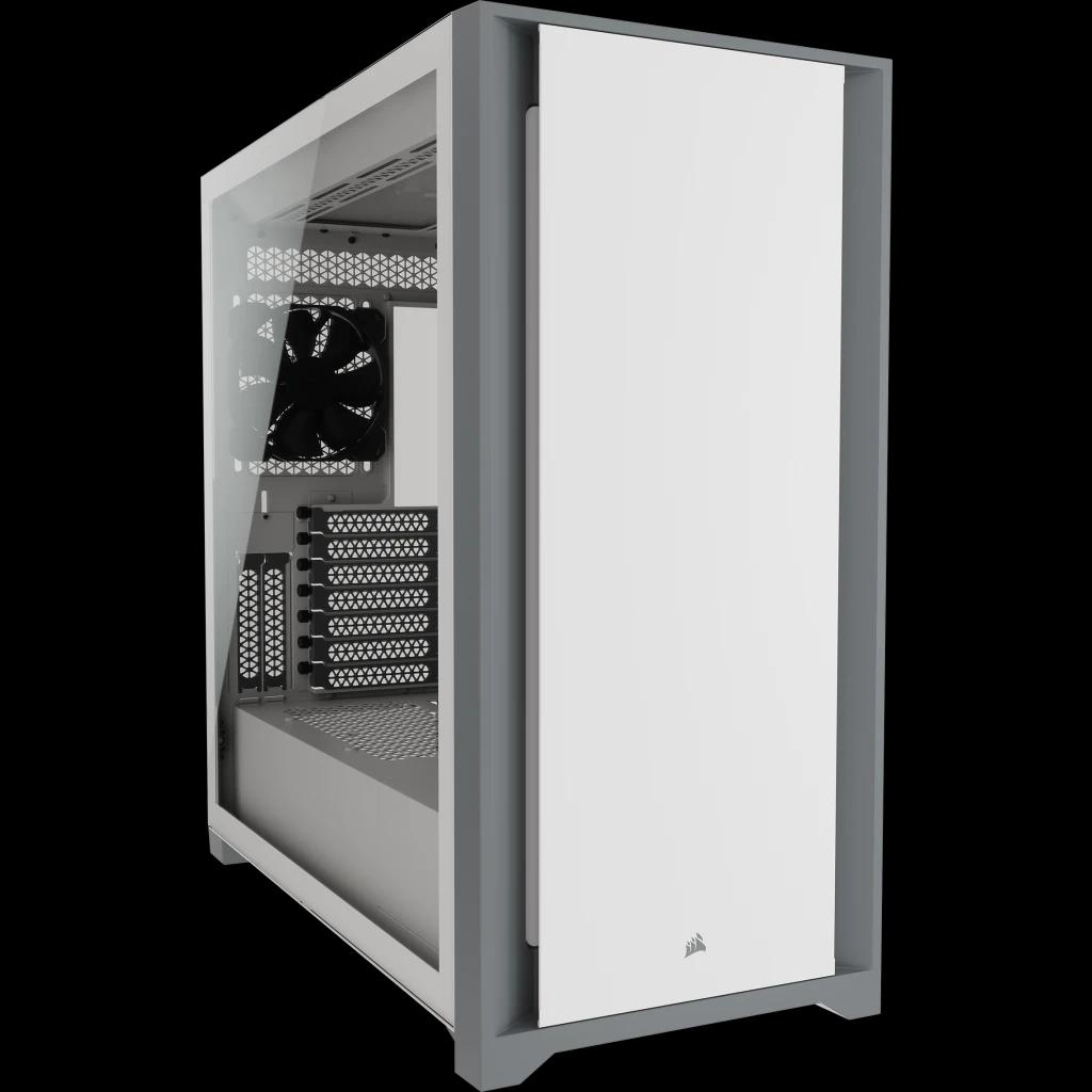 5000D TEMPERED GLASS MID-TOWER WHITE
