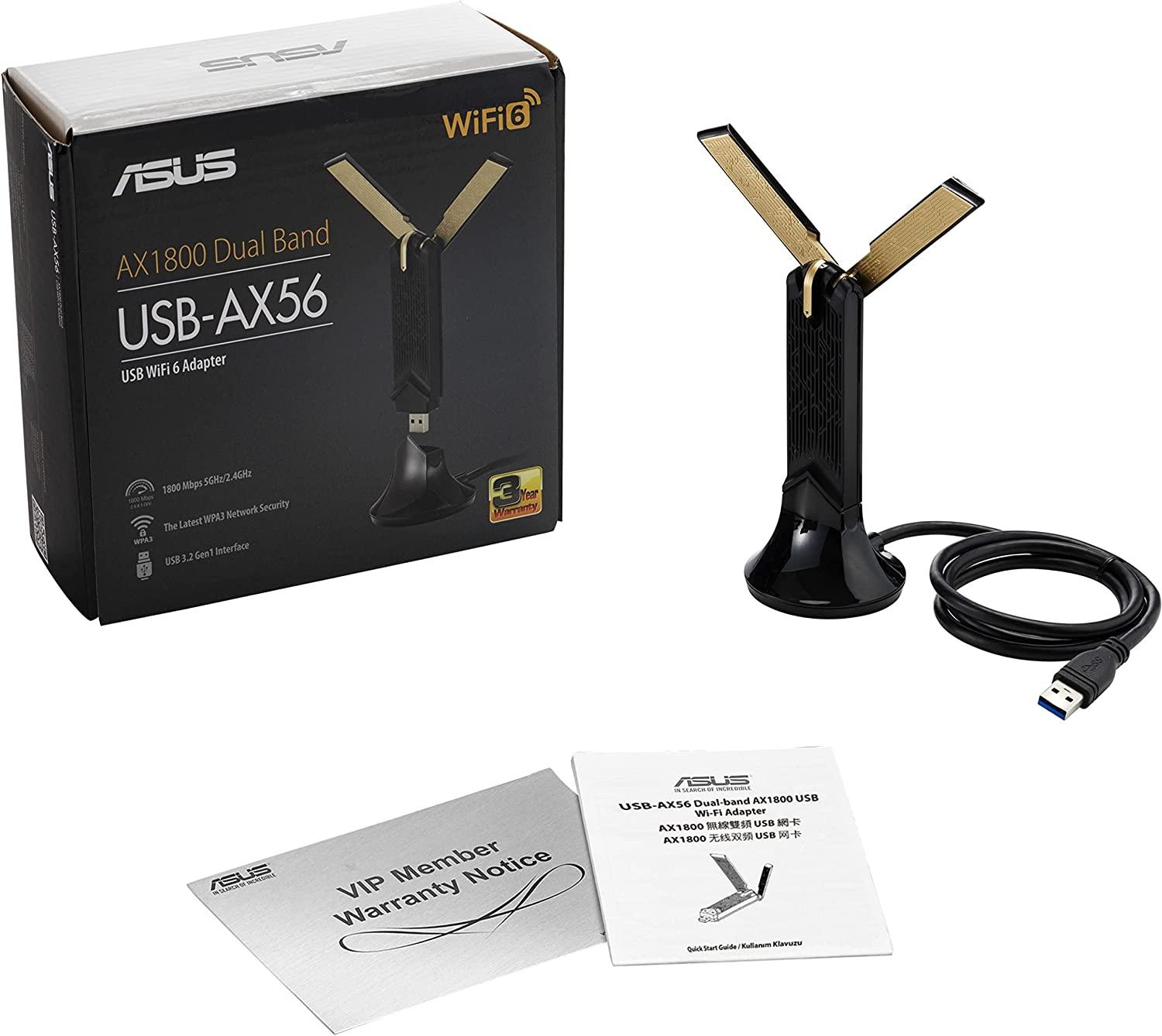 ASUS USB-AX56 AX1800 DUAL BAND USB WIFI 6 ADAPTER