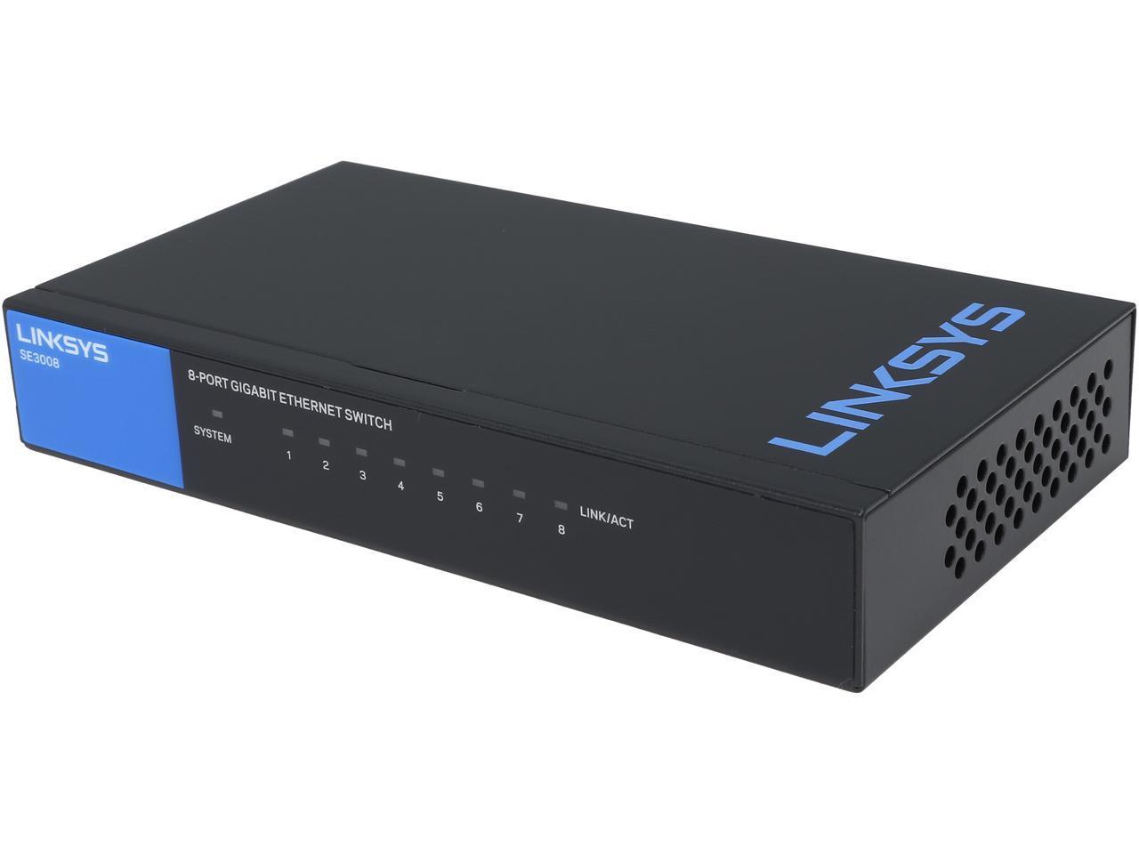 LINKSYS LGS108-AP  SWITCH GIGABIT UNMANAGED 8PORT