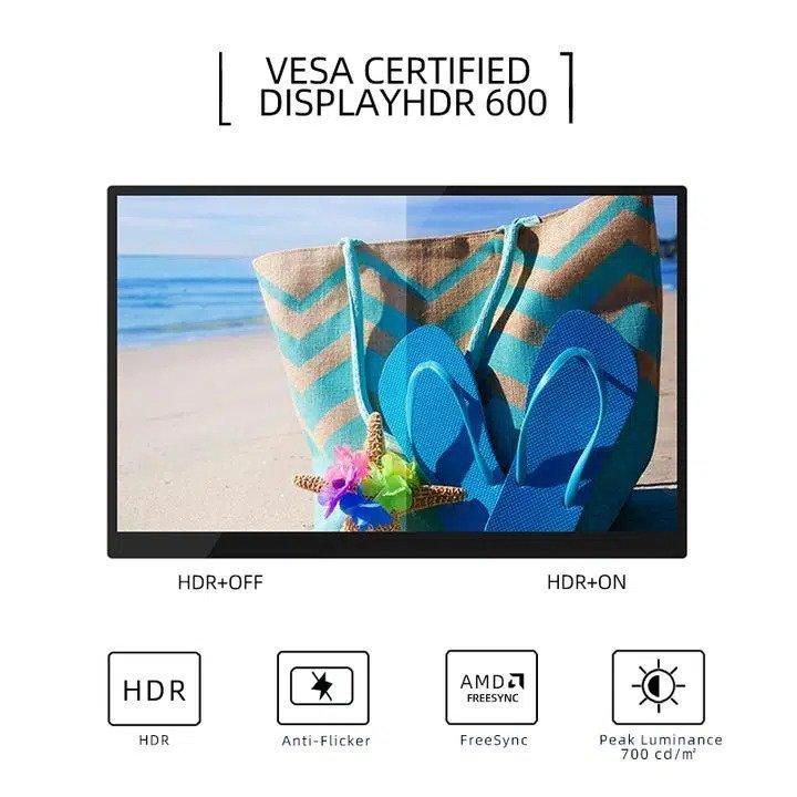 INTEHILL 15.6" FHD QLED BK