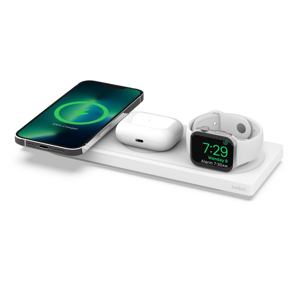 BELKIN 3IN1 WIRELESS CHARING PAD W/MAGSAFE WHITE