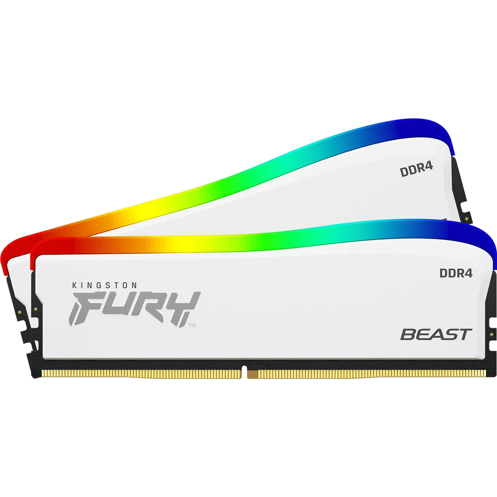 KINGSTON 16G(8G*2) DDR4 3600MHZ CL17 FURY BEAST WHITE RGB