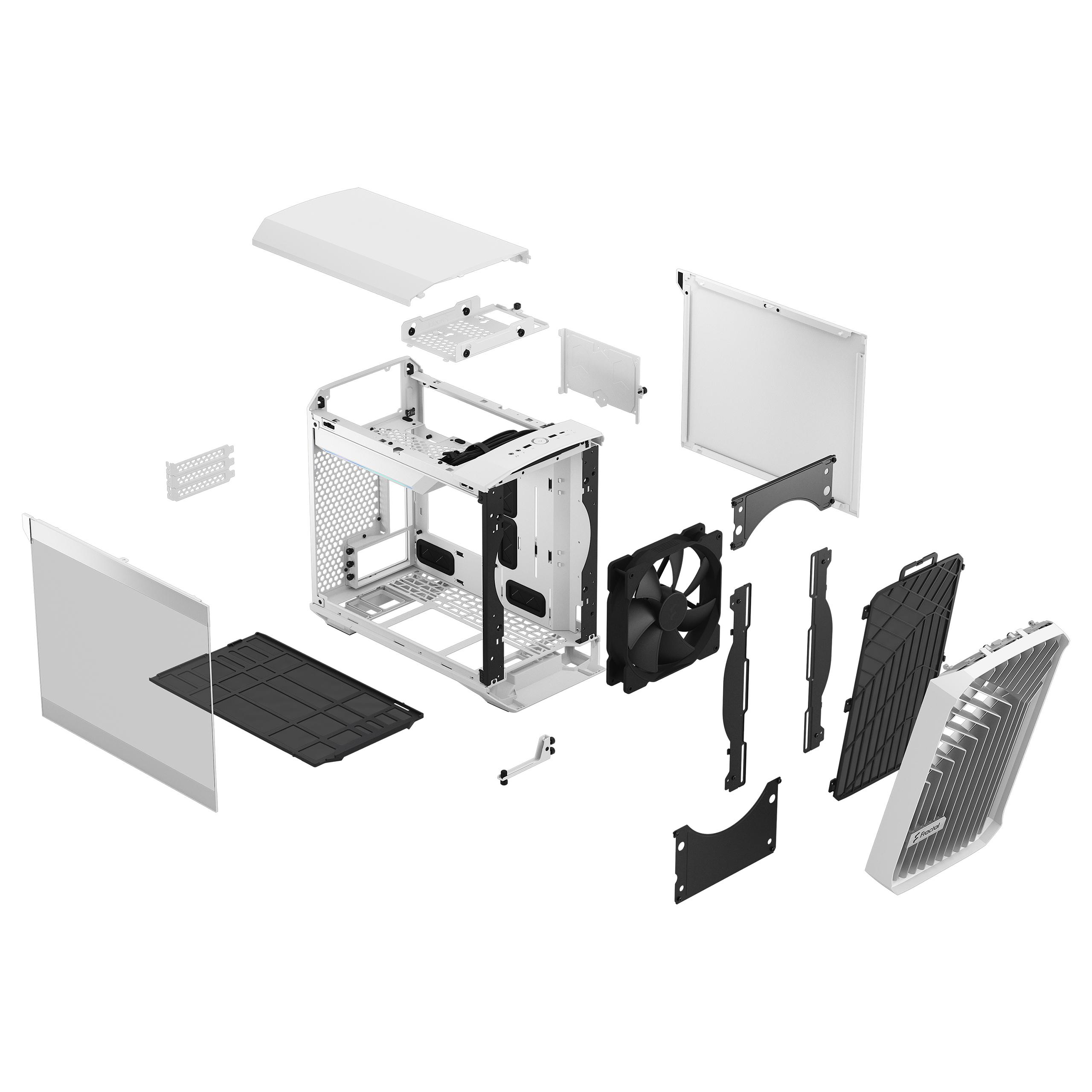 FRACTAL DESIGN TORRENT NANO WHITE TG CLEAR TINT