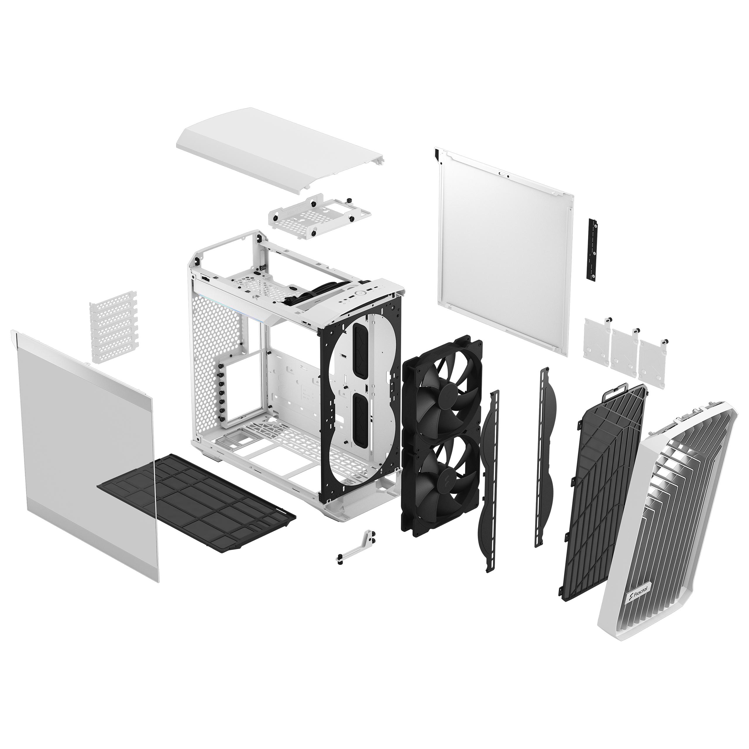 Fractal Design TORRENT COMPACT WHITE TG CLEAR TINT