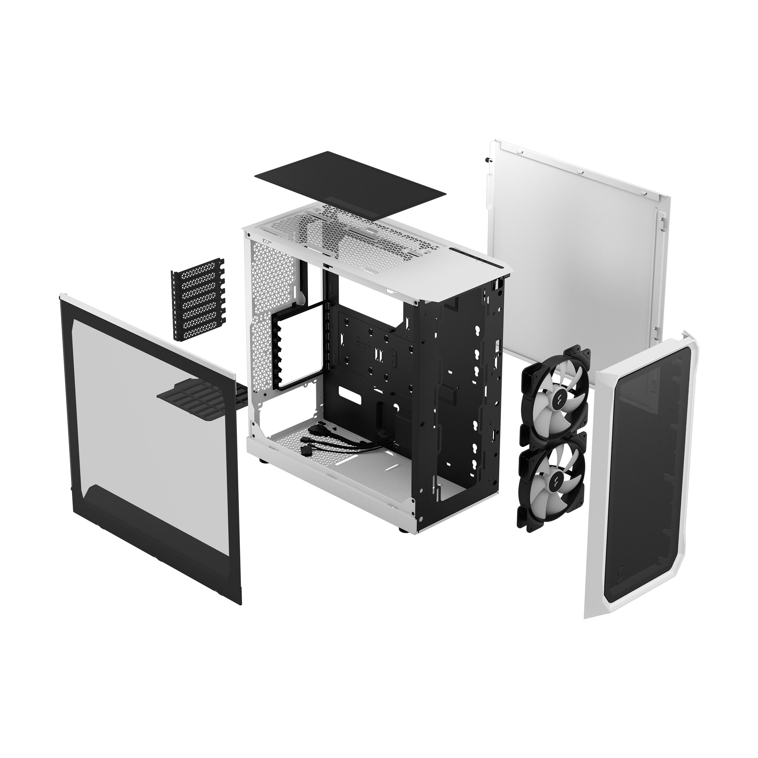 Fractal Design FOCUS 2 RGB WHITE TG CLEAR TINT
