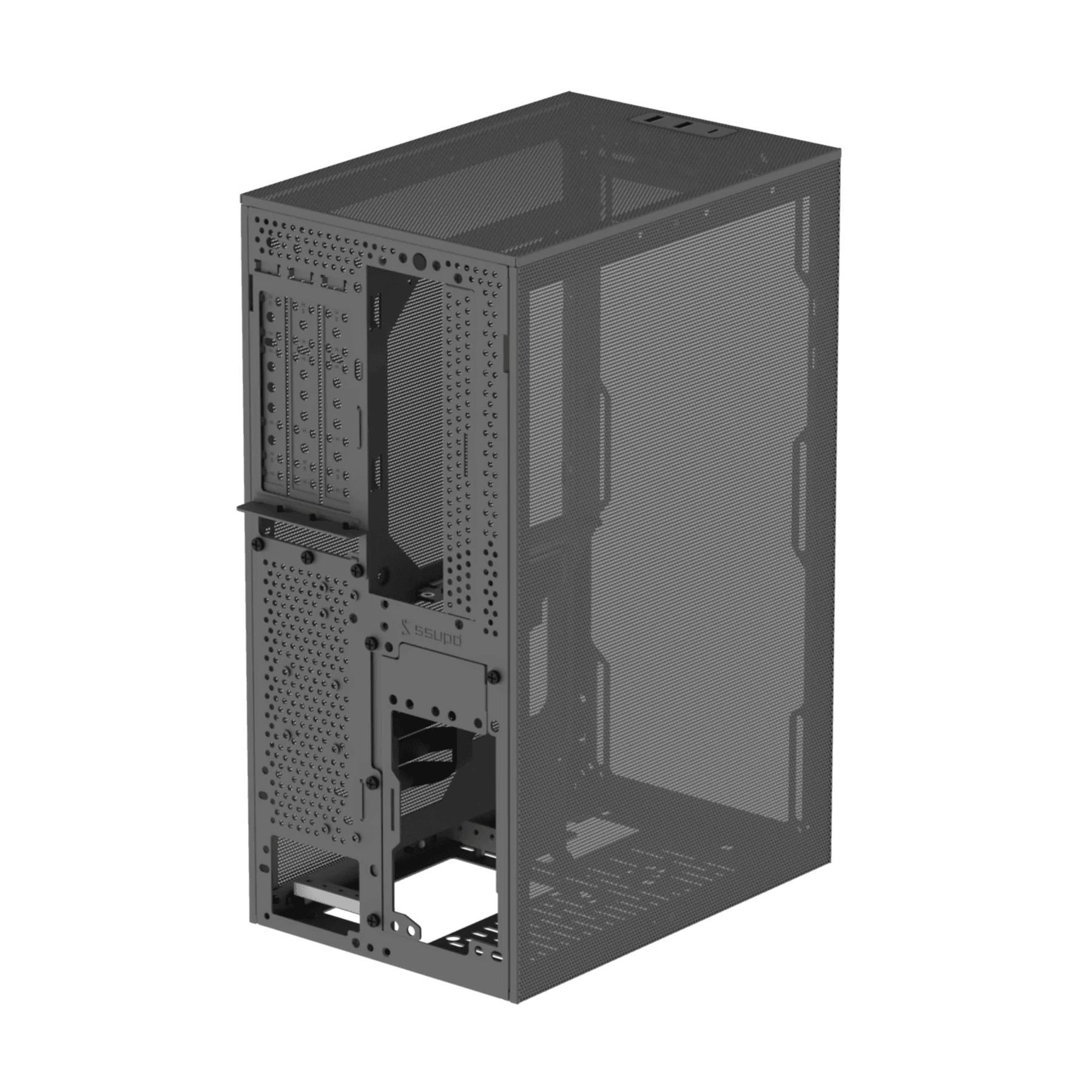 SSUPD MESHROOM S CASE FULL MESH PCIE4.0 BLACK
