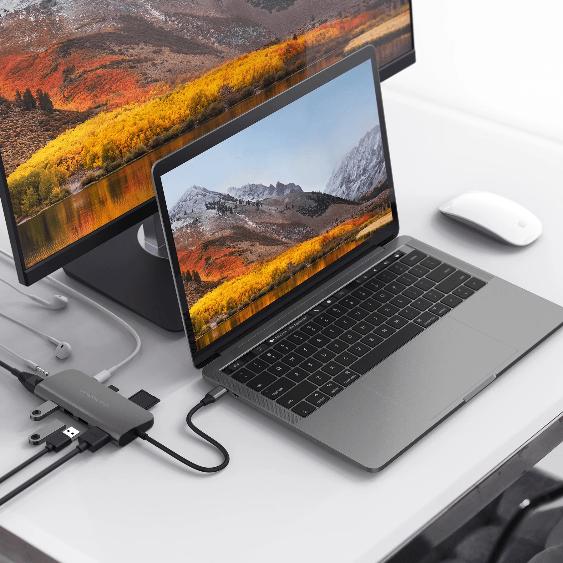 HYPERDRIVE POWER 9 IN 1 USB-C HUB GRAY