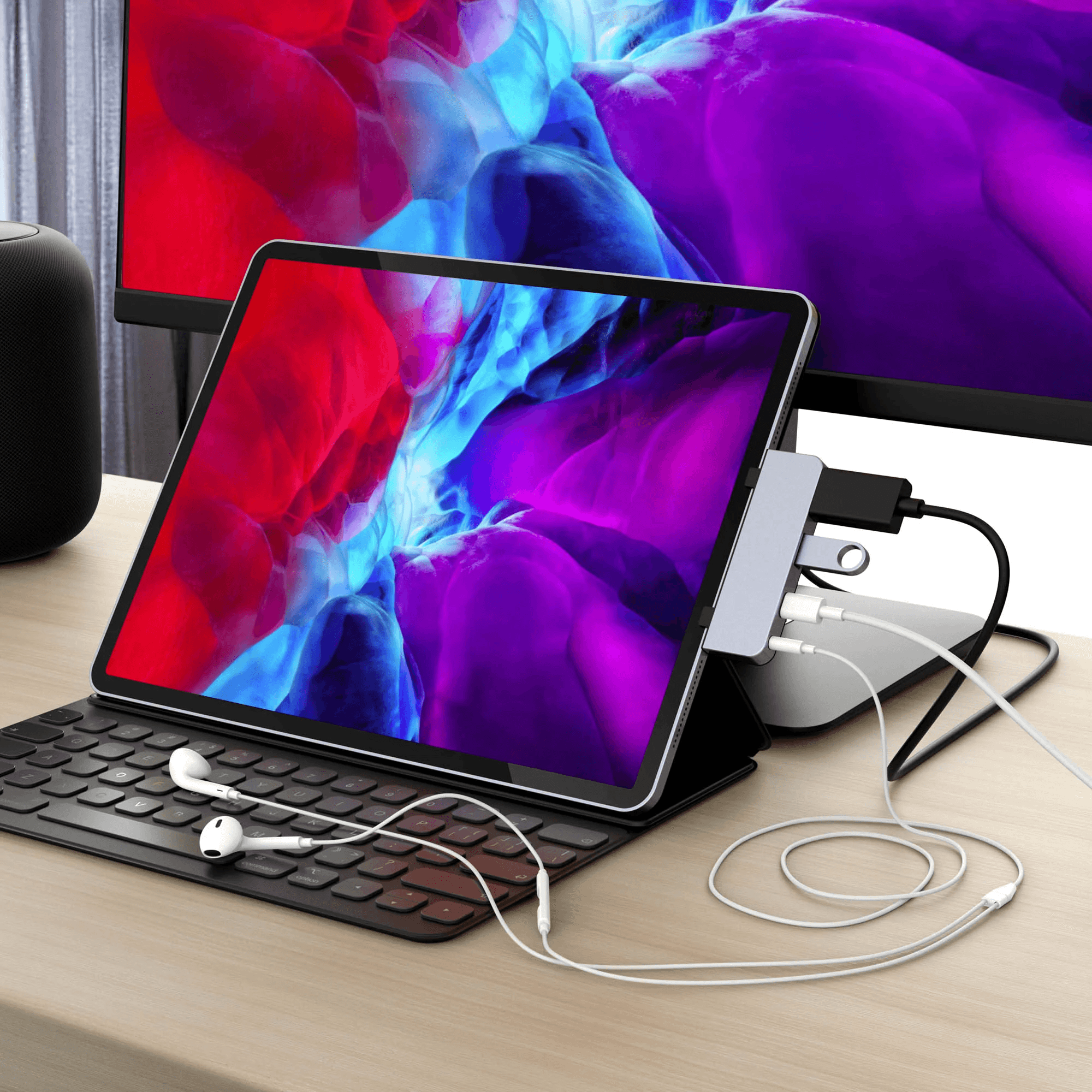 HYPERDRIVE 4 IN 1 USB-C HUB FOR IPAD PRO GRAY