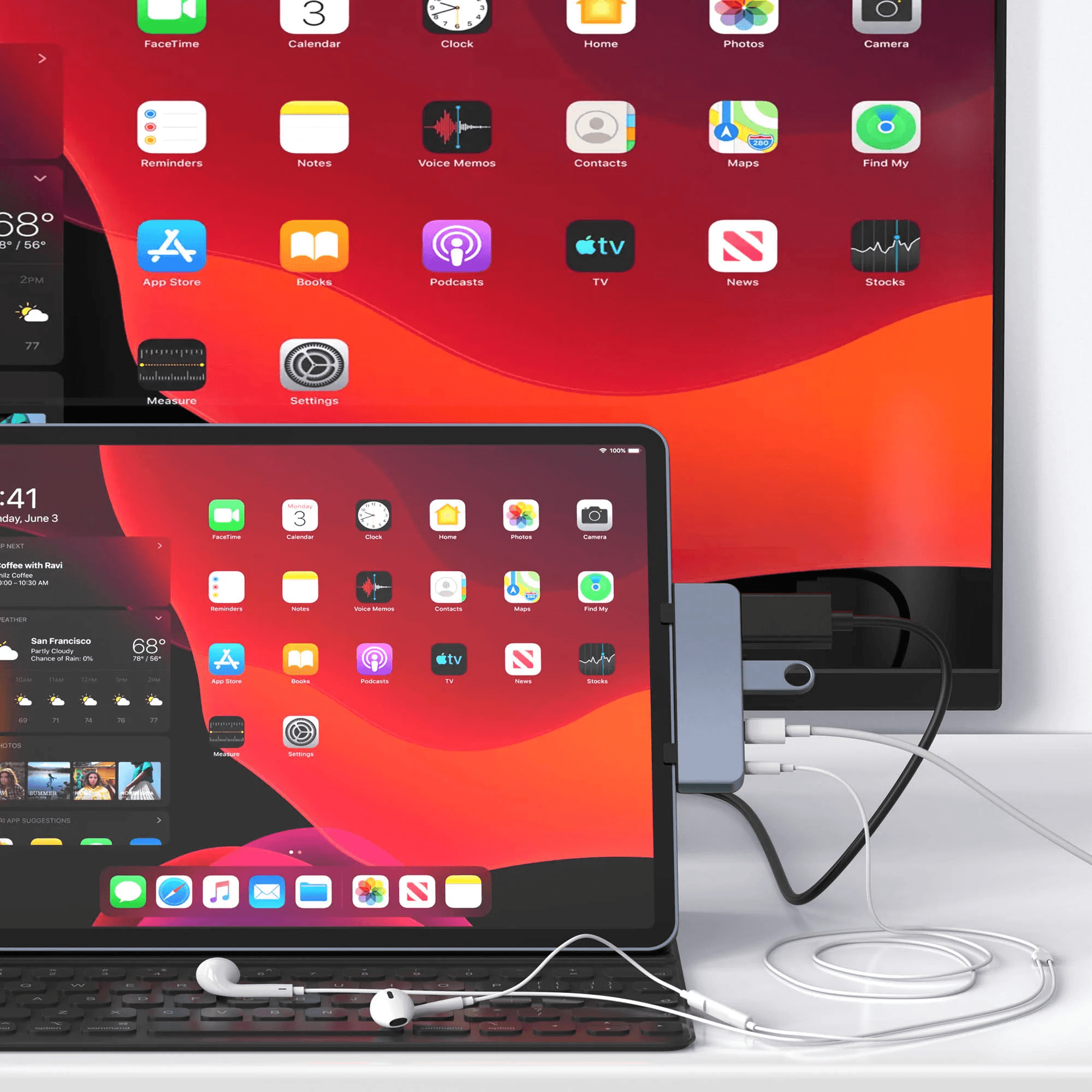 HYPERDRIVE 4 IN 1 USB-C HUB FOR IPAD PRO GRAY
