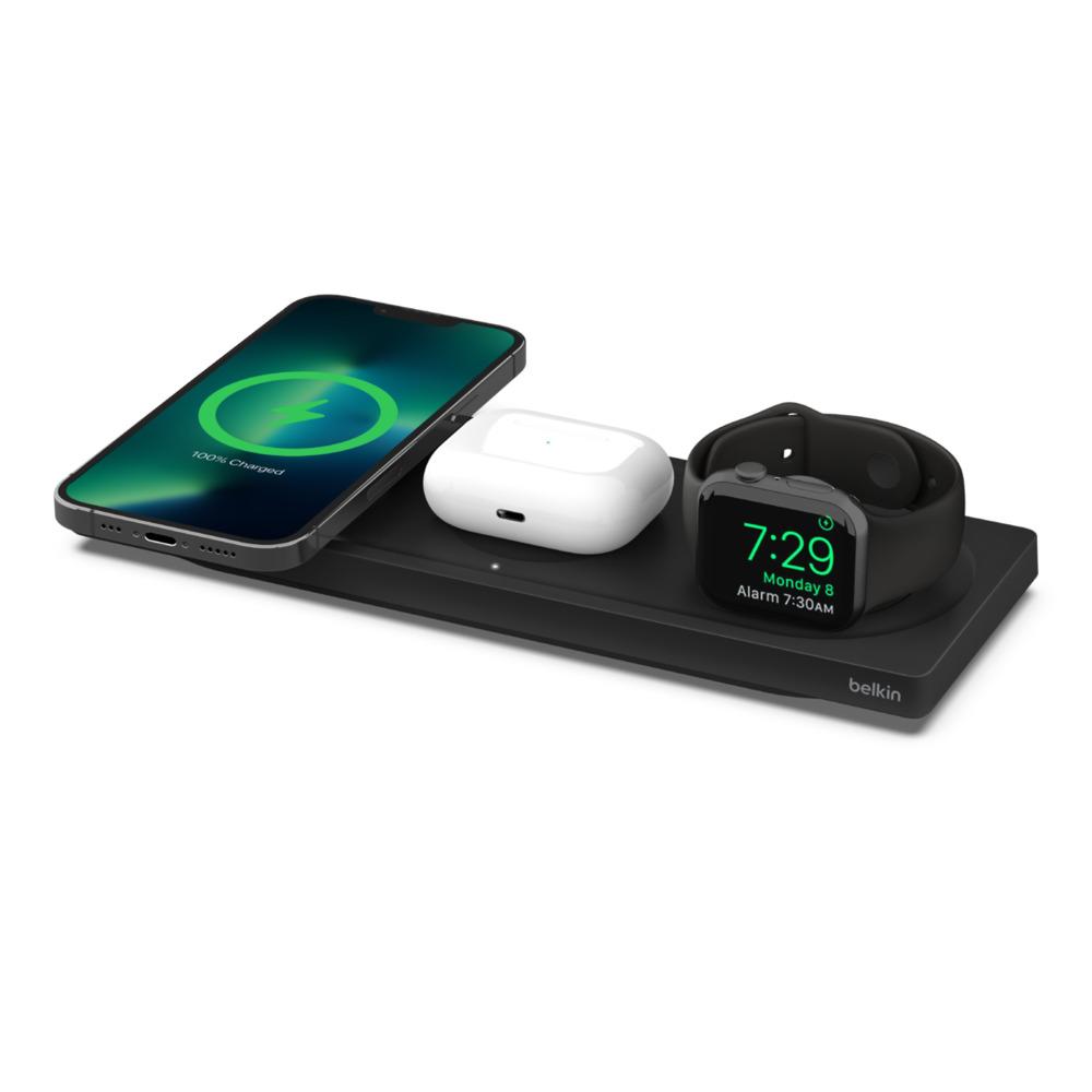BELKIN 3IN1 WIRELESS CHARGING PAD W/MAGSAFE BLACK