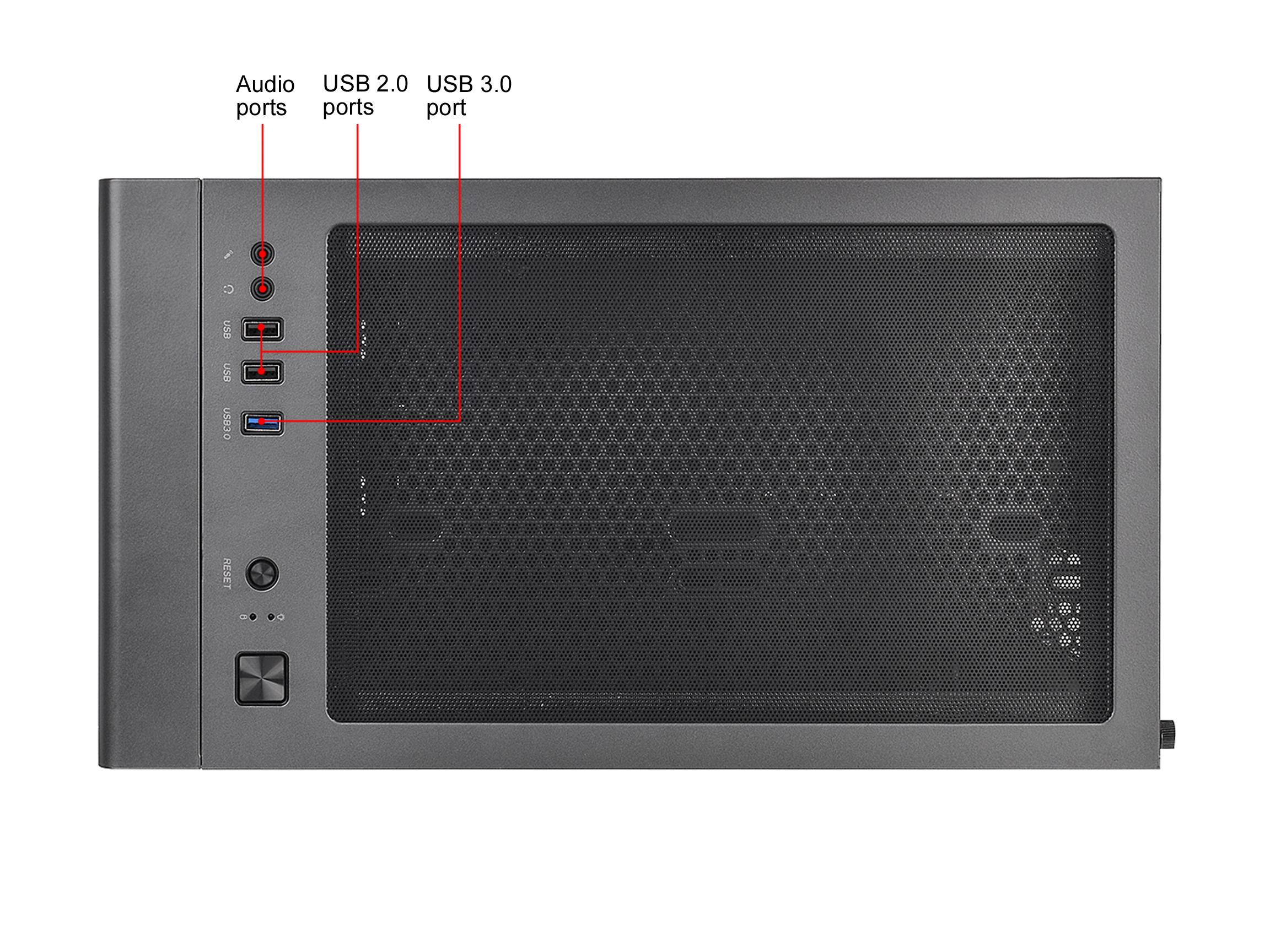 THERMALTAKE S100 TG BLACK WIN TEMPERED GLASS
