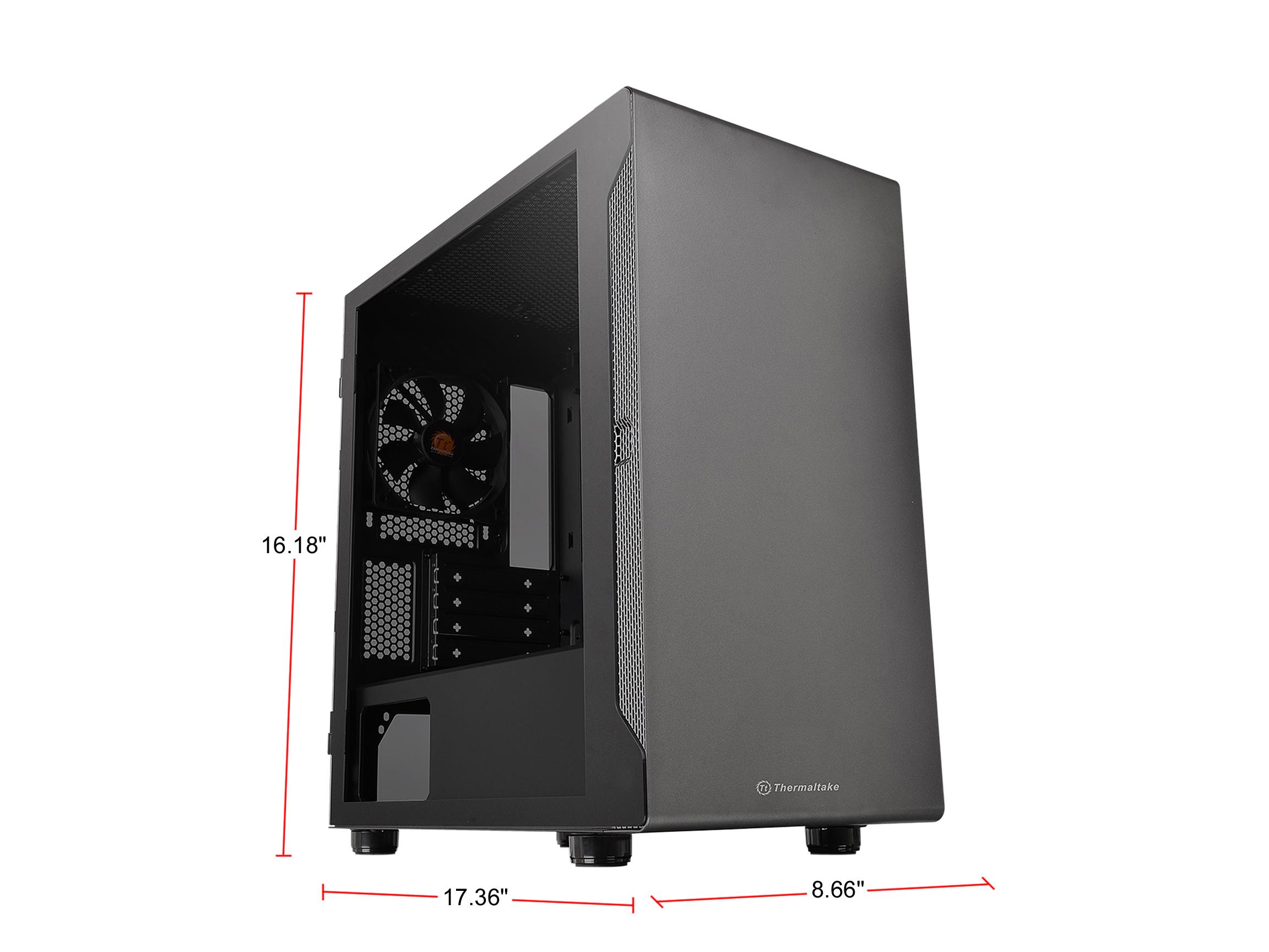 THERMALTAKE S100 TG BLACK WIN TEMPERED GLASS