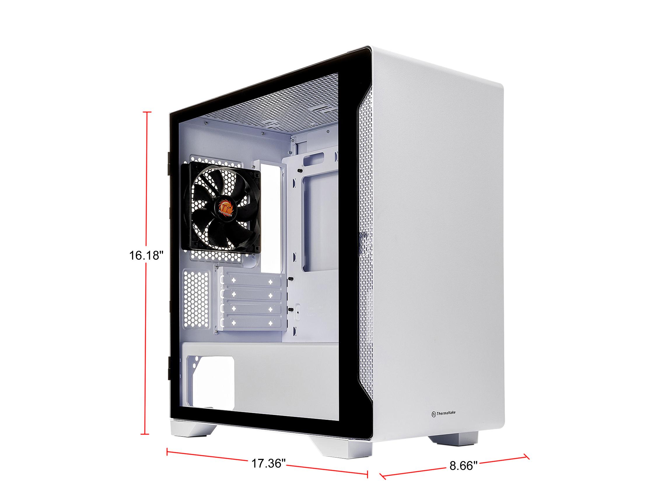 THERMALTAKE S100 TG SNOW WHITE WIN TEMPERED GLASS