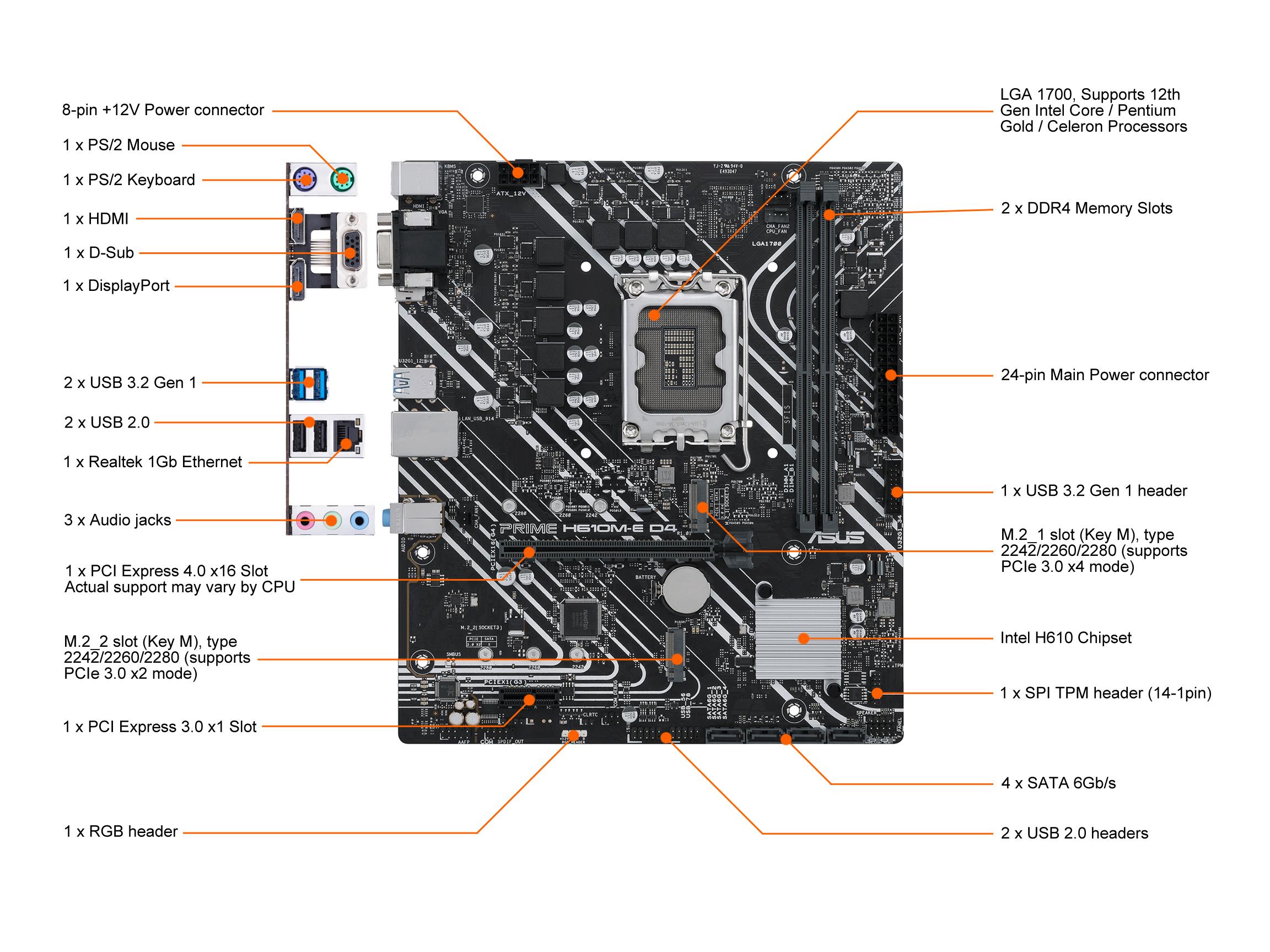 ASUS PRIME H610M-E D4