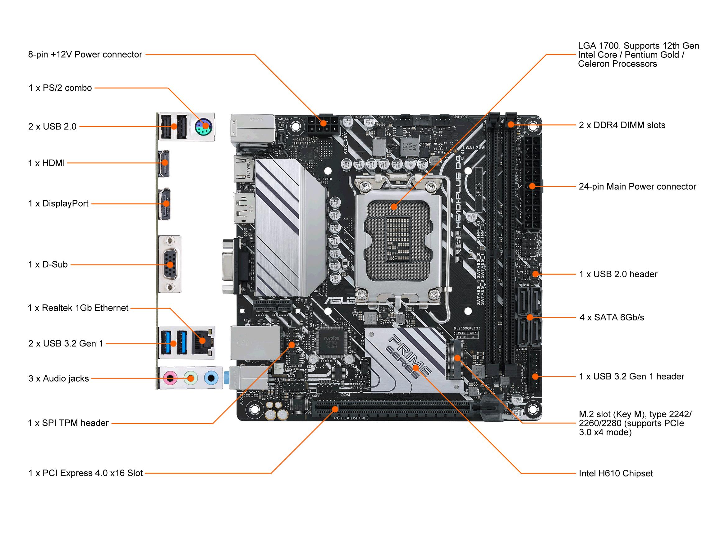 ASUS PRIME H610I-PLUS D4