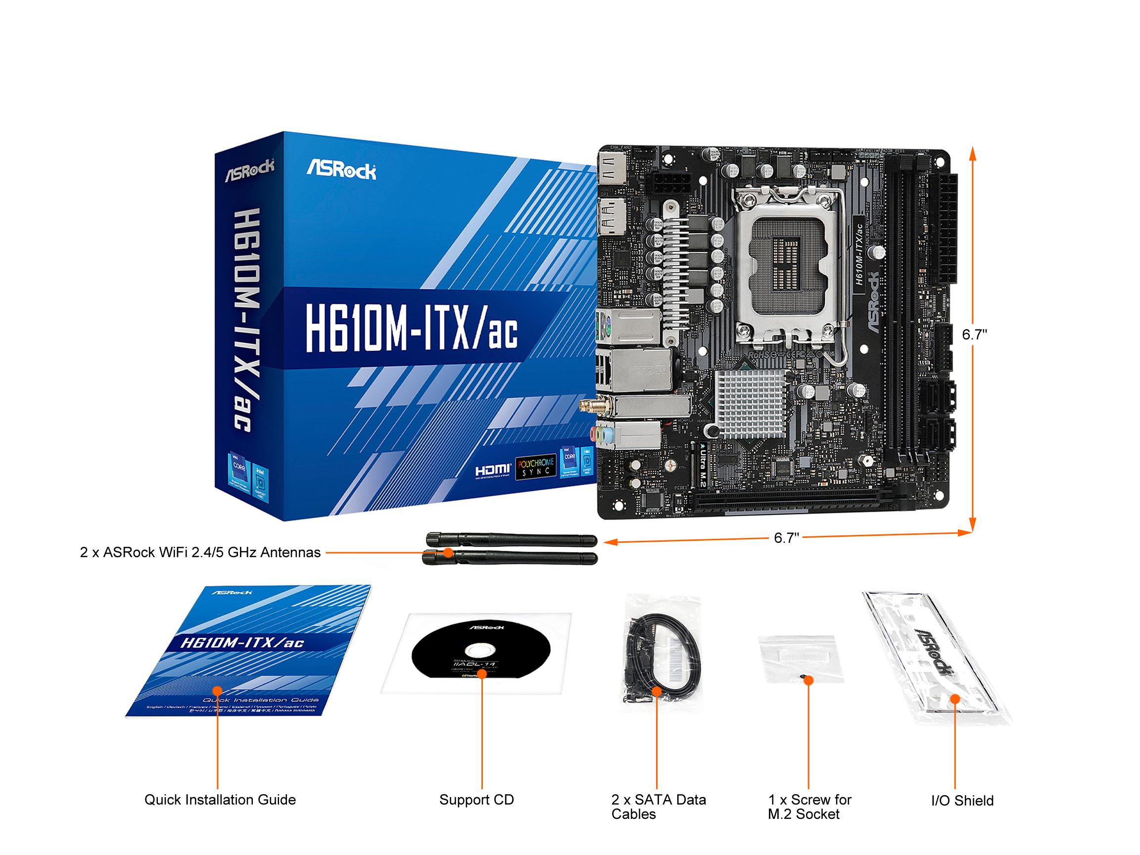 ASROCK H610M-ITX/EDP