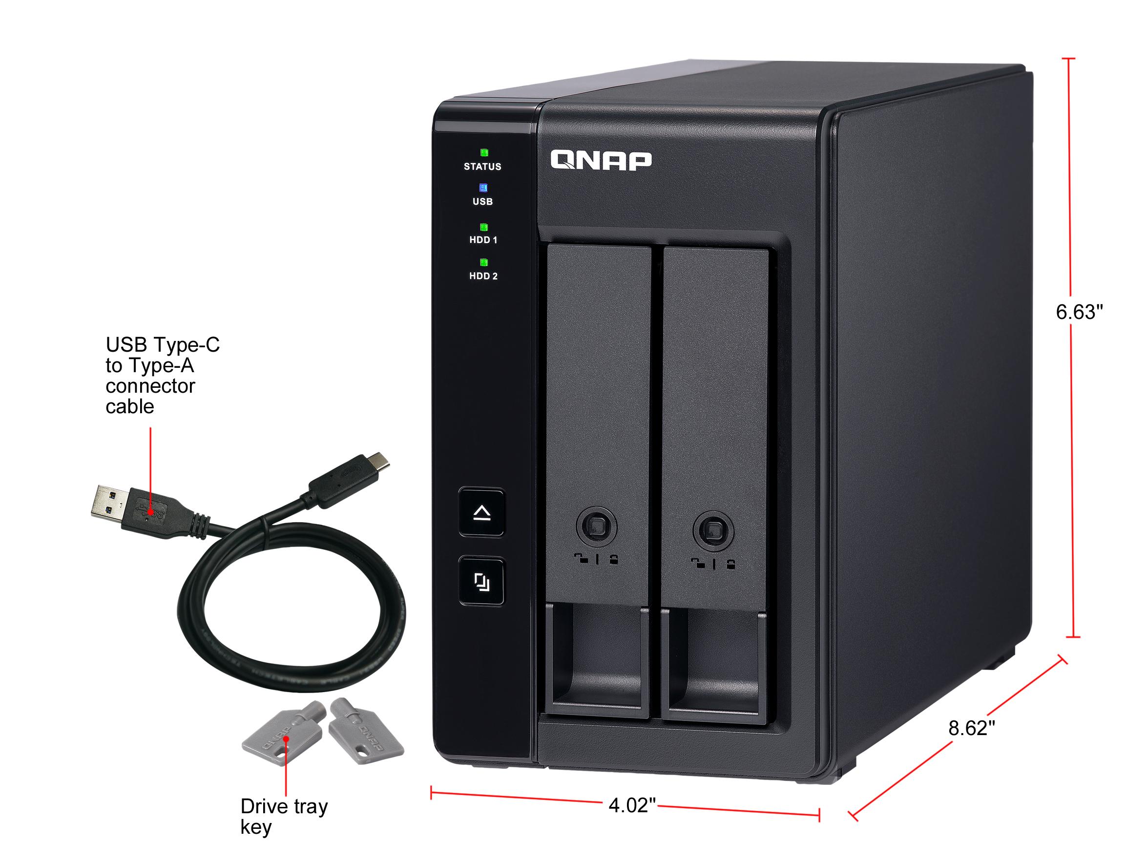 QNAP TR-002 2BAY HARDWARE RAID ENCLOSURE