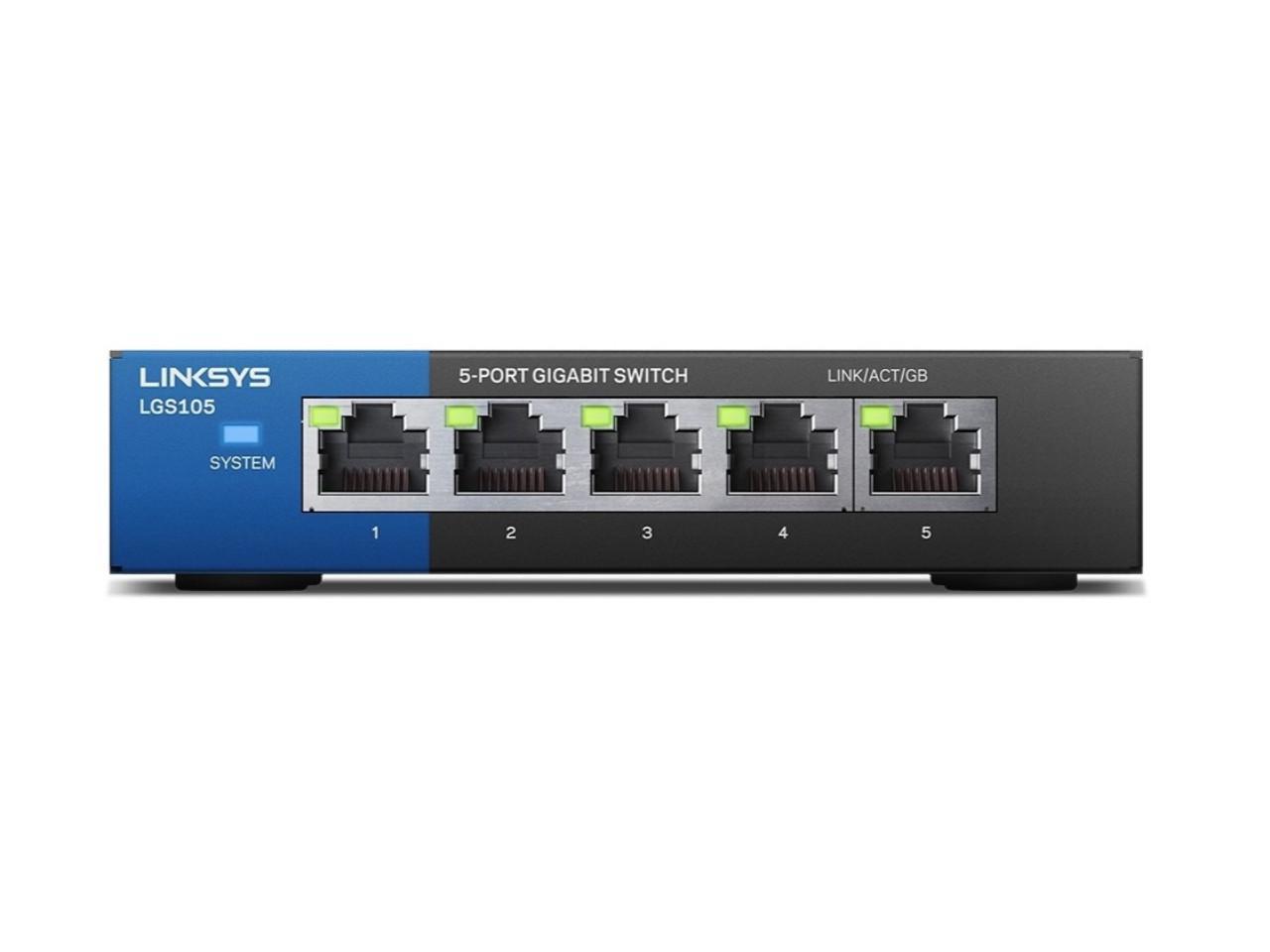 LINKSYS LGS105-AP SWITCH GIGABIT UNMANAGED 5PORT