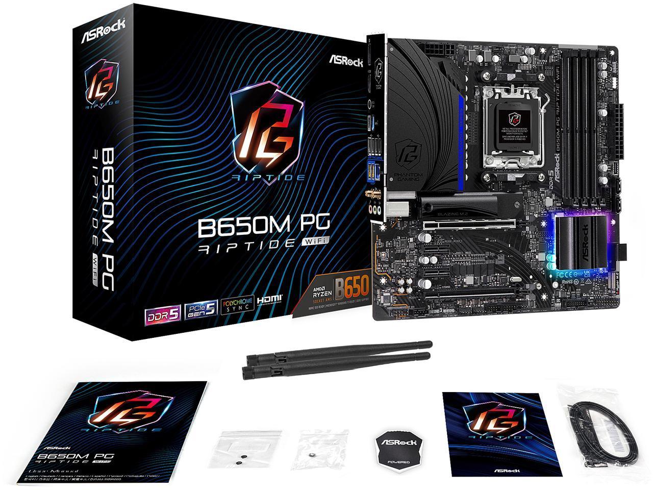 ASROCK B650M-PG-RIPTIDE-WIFI MATX MB