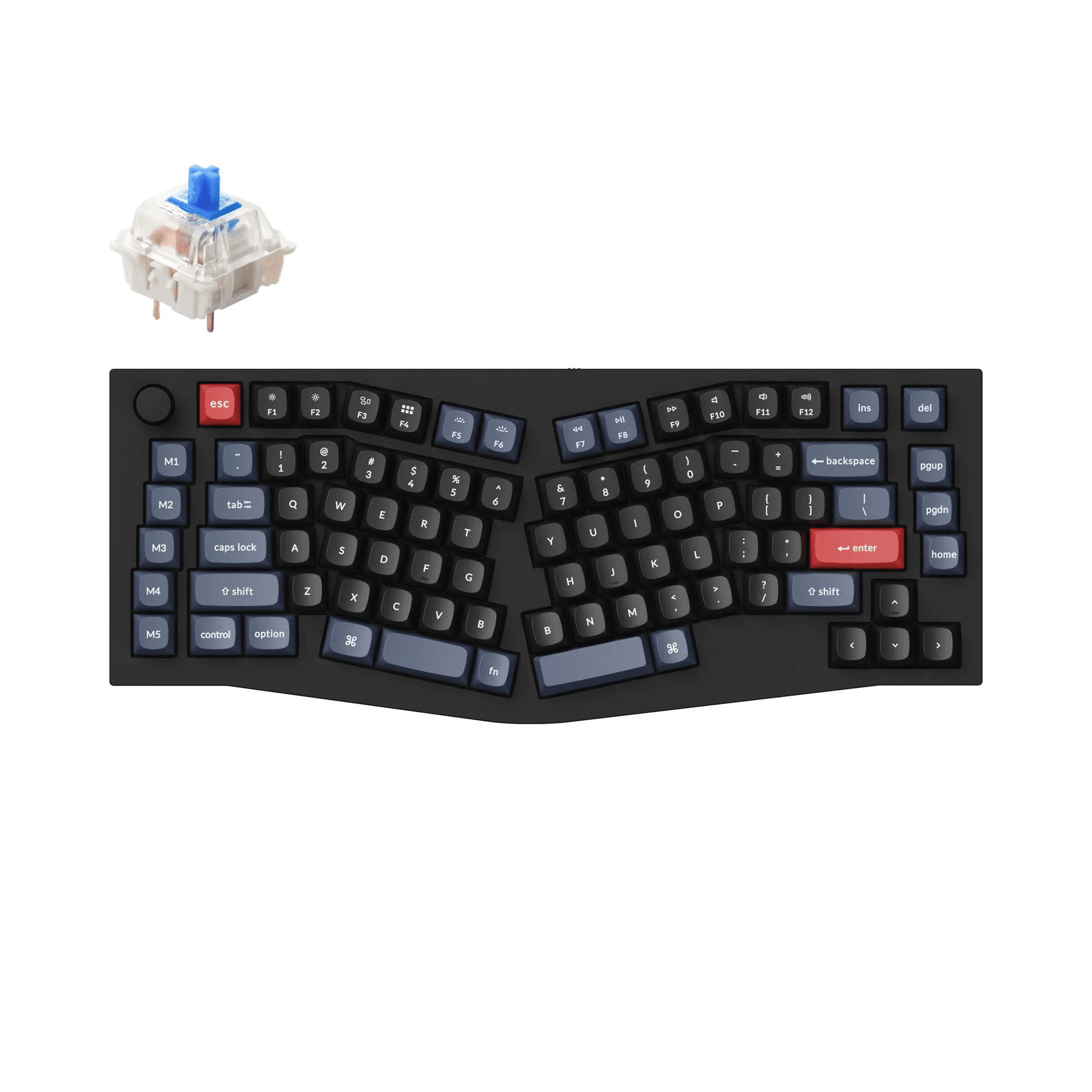 KEYCHRON Q10 SWAPPABLE RGB BACKLIGHT BLUE SWITCH KNOB-BK
