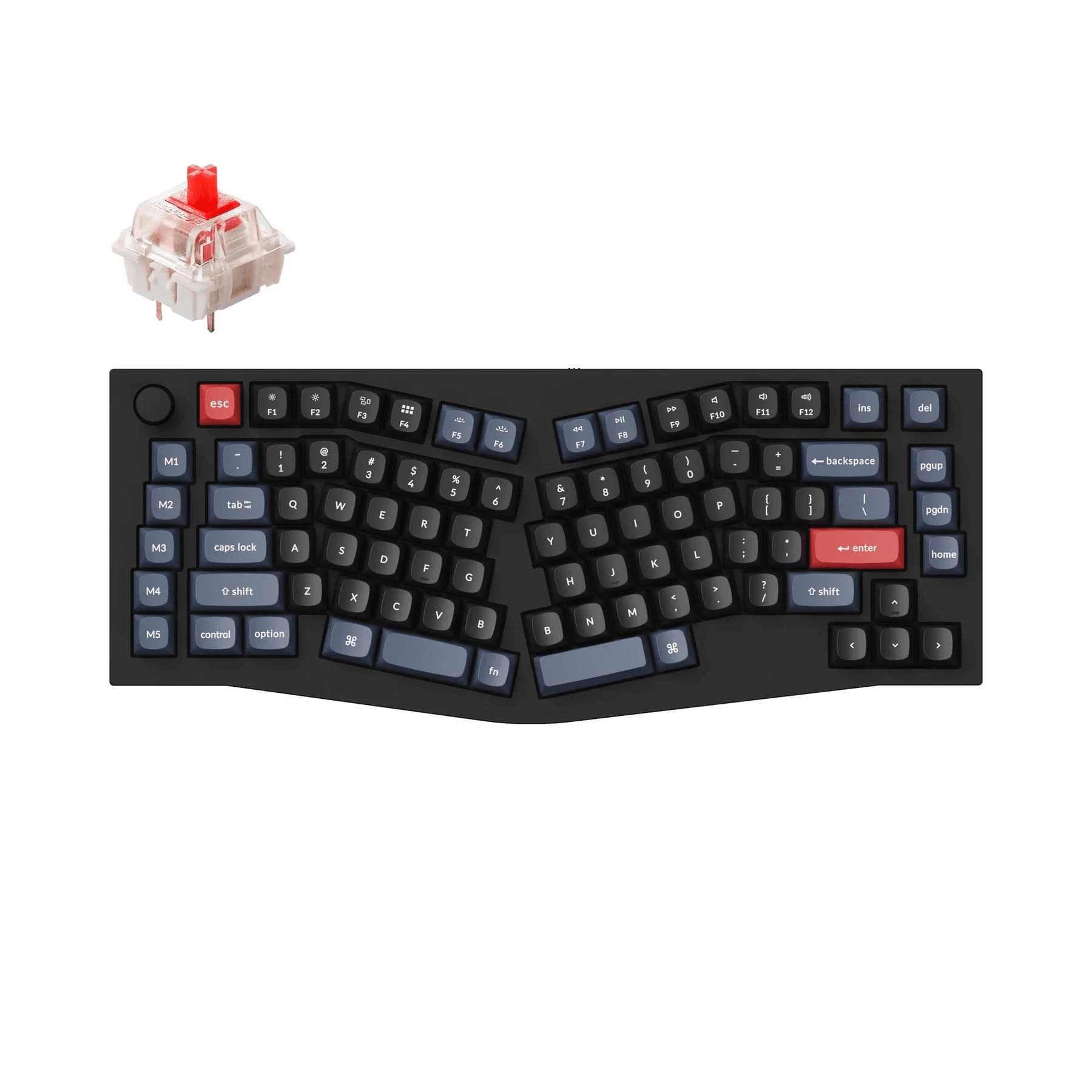 KEYCHRON Q10 SWAPPABLE RGB BACKLIGHT RED SWITCH KNOB-BK
