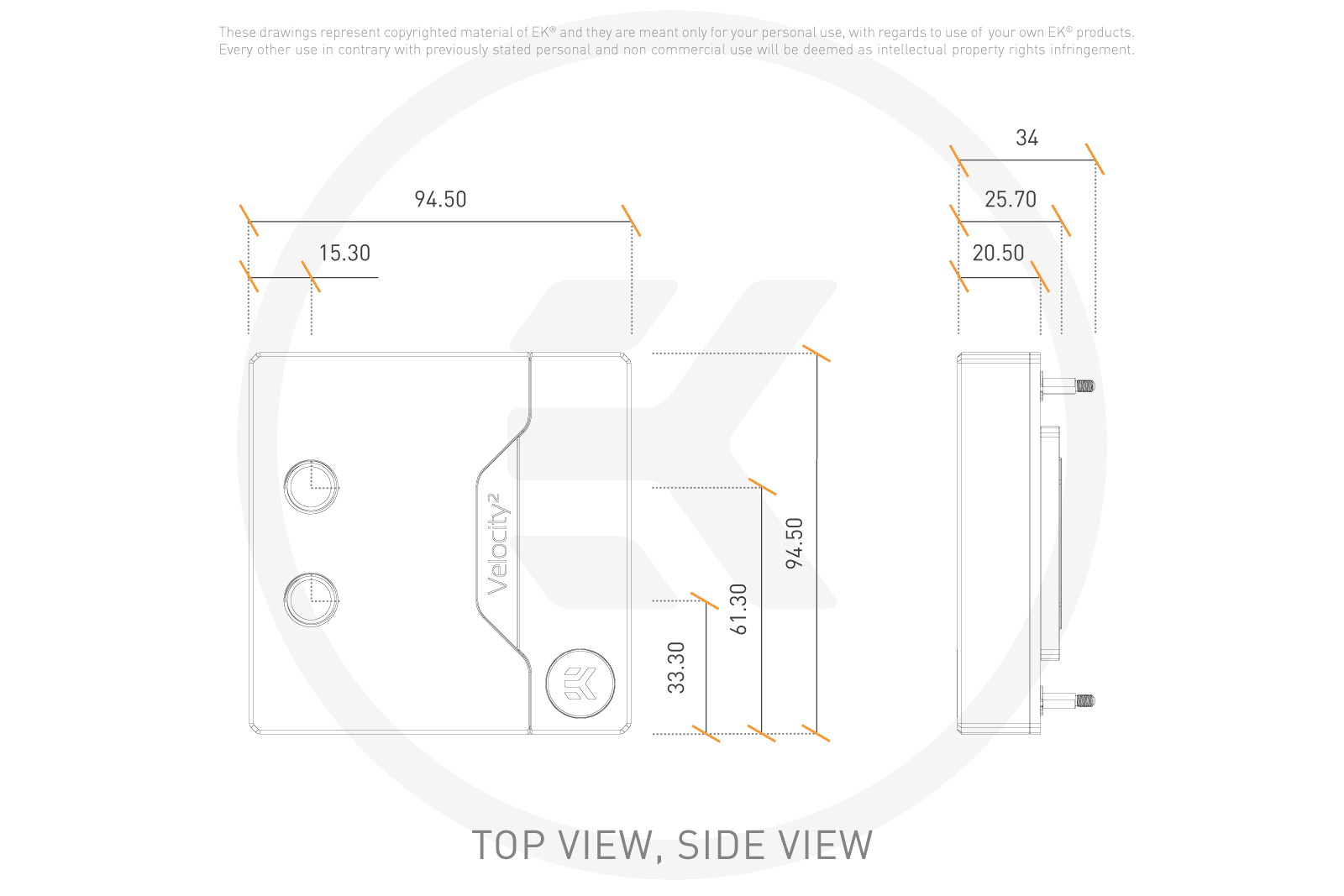 EK QUANTUM VELOCITY2 D-RGB-1700 NICKEL + PLEXI