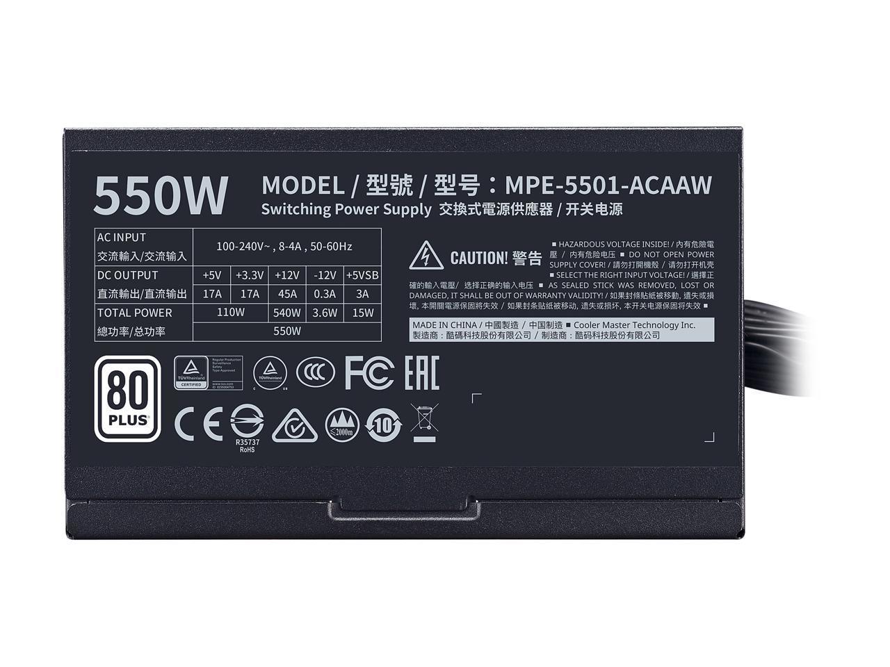 Cooler Master MWE V2 BRONZE 550W 230V