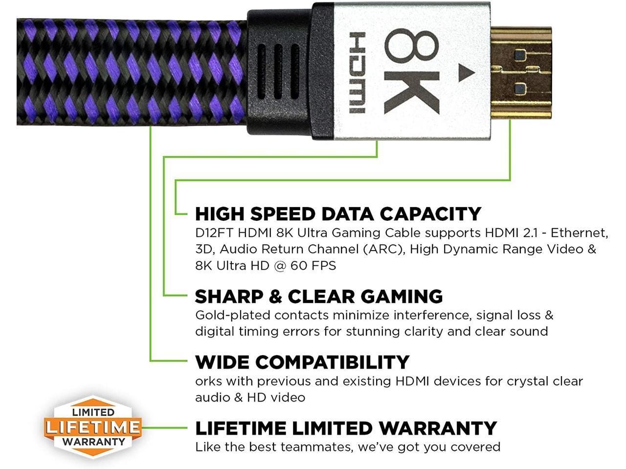 KONTROLFREEK 12"HDMI 8K ULTRA GAMING CABLE