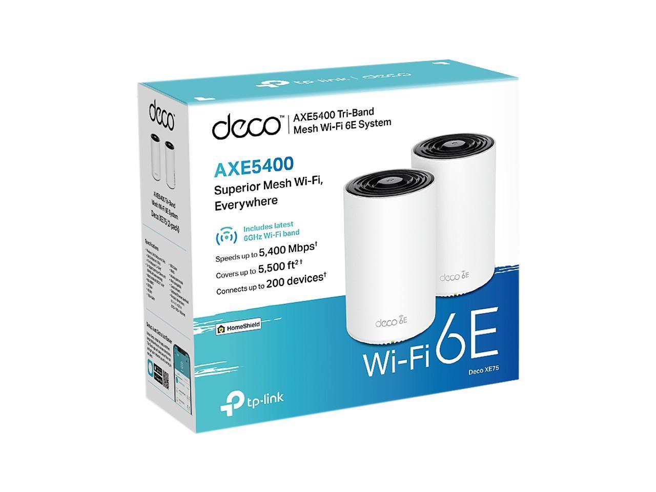 TP-LINK DECO XE75 AX5400 MESH WIFI-6E (2PACK)