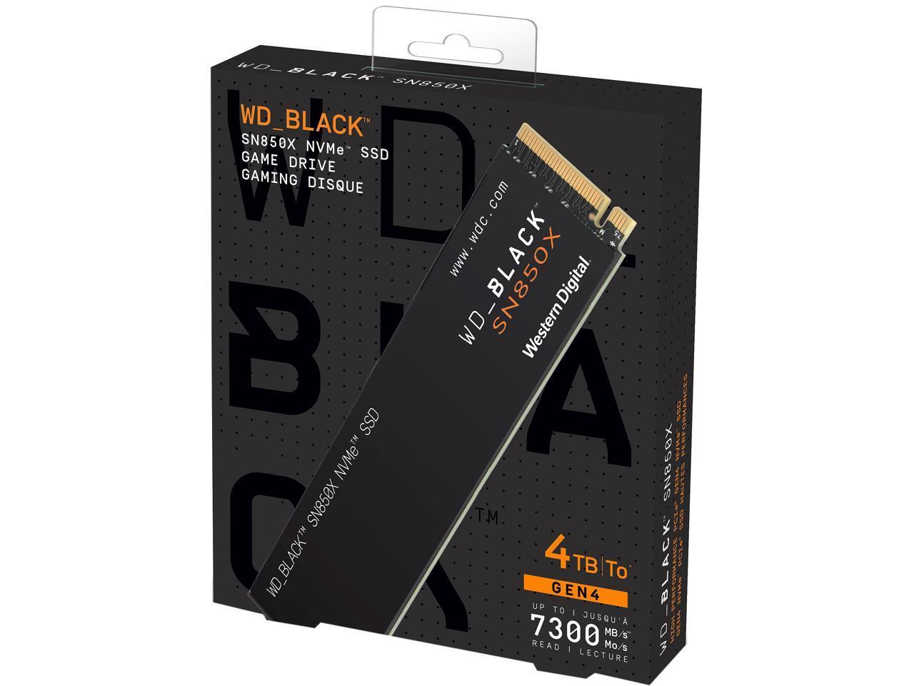 WESTERN DIGITAL BLACK SN850X NVME SSD M.2 4TB