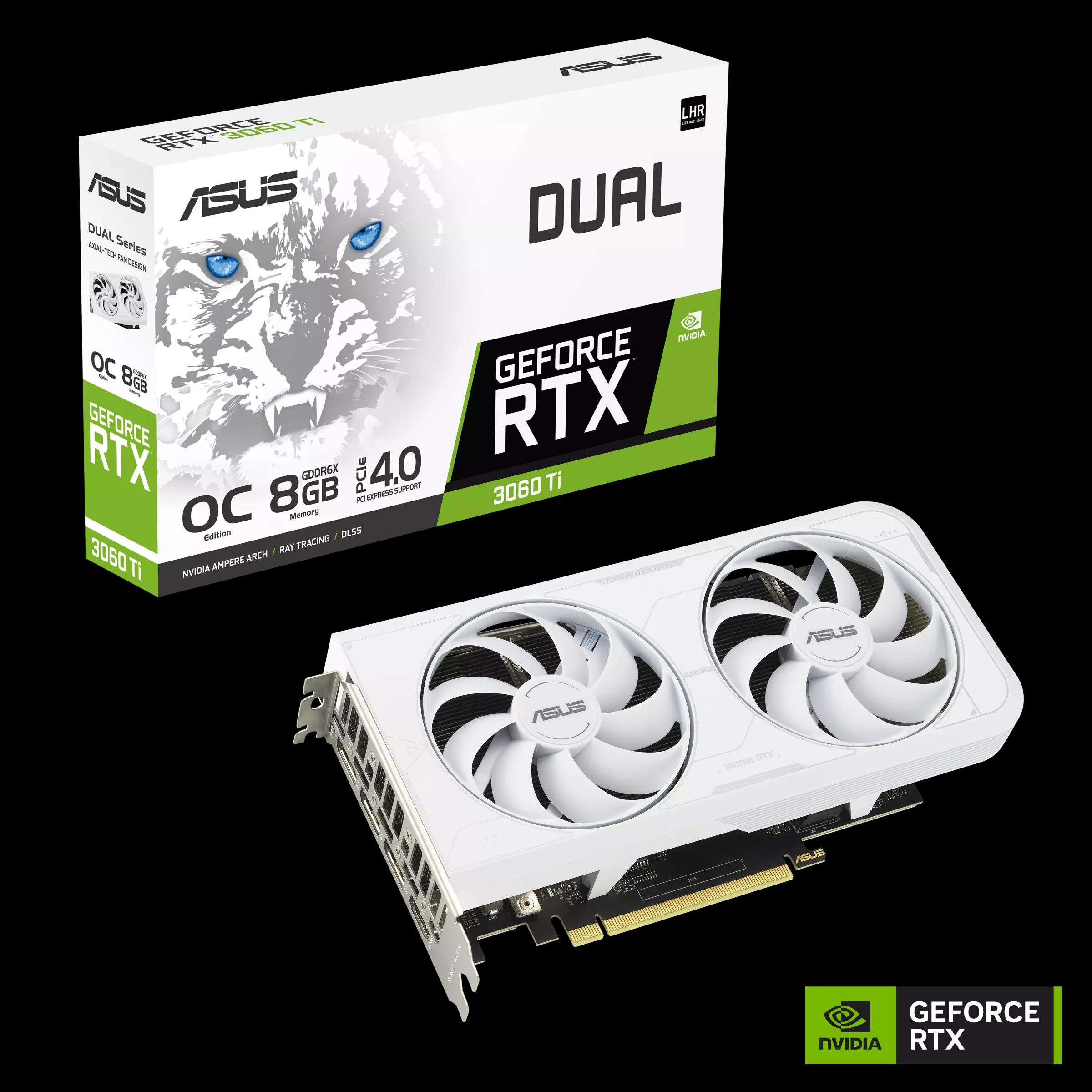 ASUS DUAL RTX3060TI 8GB DDR6X OC WHITE