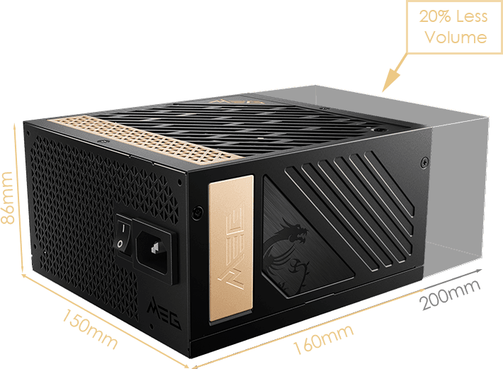 MSI MEG Ai1300P 1300W PCIE5 80+ PLATINUM