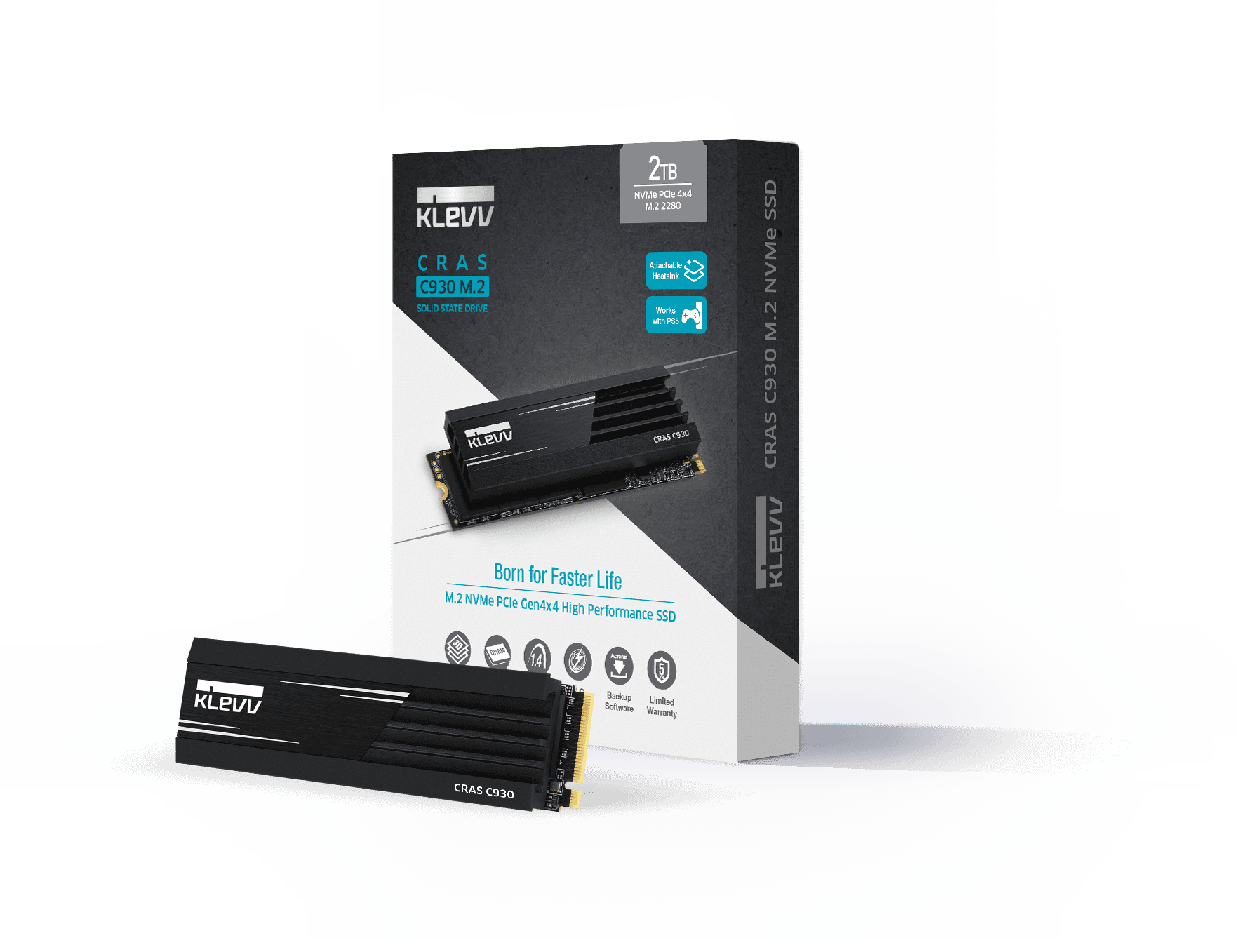 KLEVV CRAS C930 2TB M.2 NVME PCIE SSD