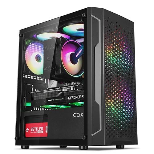 ABKOCORE COX I2 BRIDGE RAINBOW M-ATX CASE BLACK