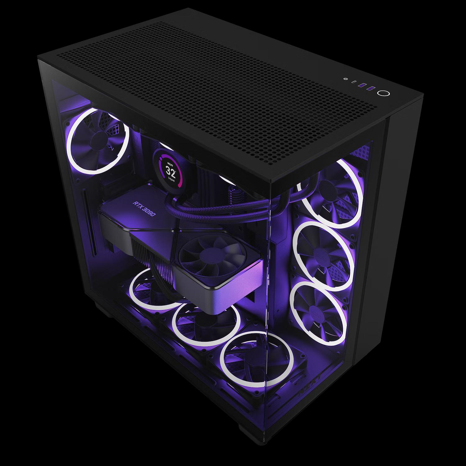 NZXT H9 FLOW EDITION ALL BLACK ATX MID TOWER