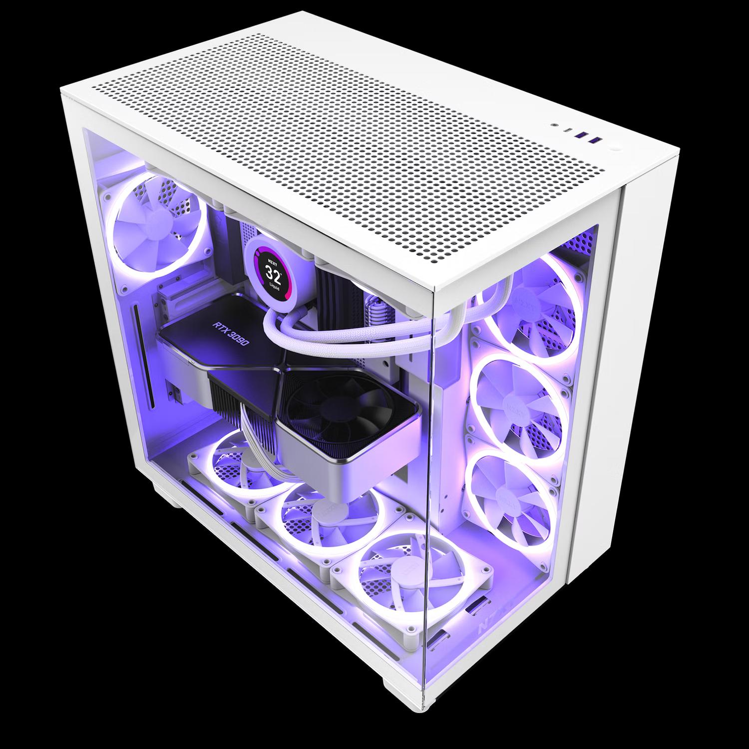 NZXT H9 FLOW EDITION ALL WHITE ATX MID TOWER