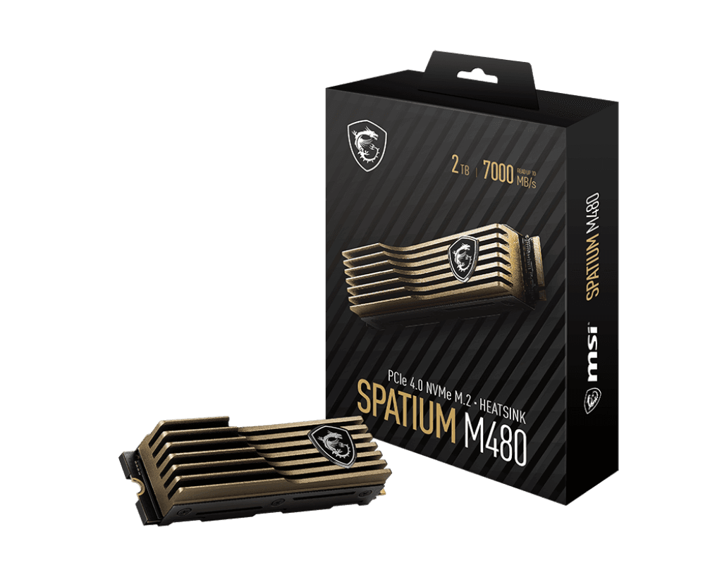 MSI SPATIUM M480 2TB PCIE4.0 NVME M.2 HEATSINK