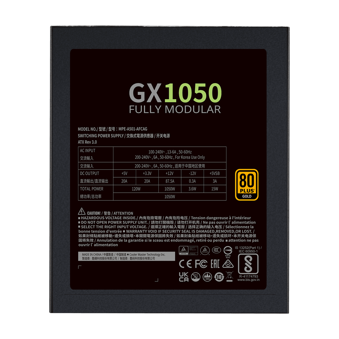 Cooler Master GX GOLD FM 1050W ATX3.0