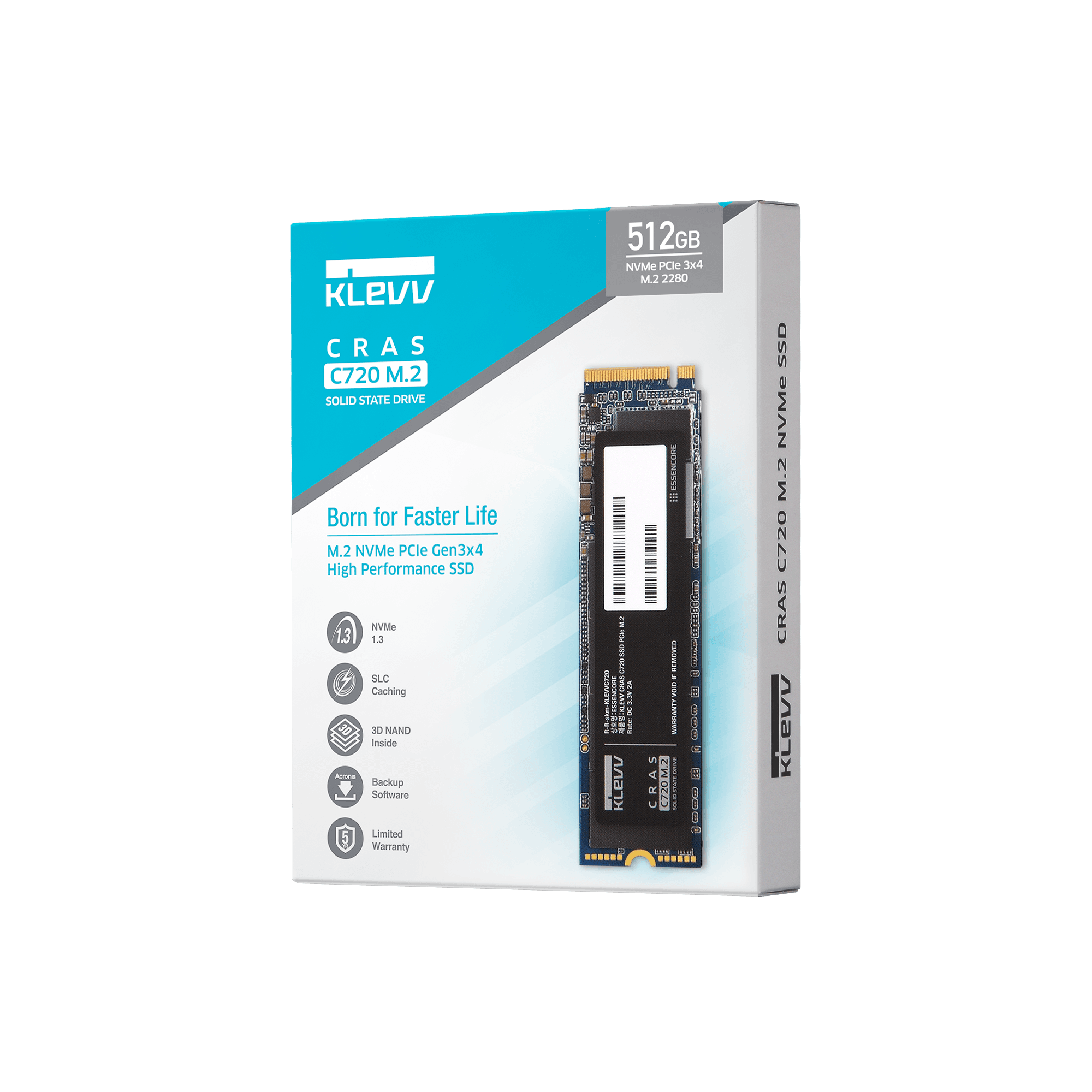 KLEVV CRAS C730 M.2 NVME PCI 3X4 512GB 2280 SSD