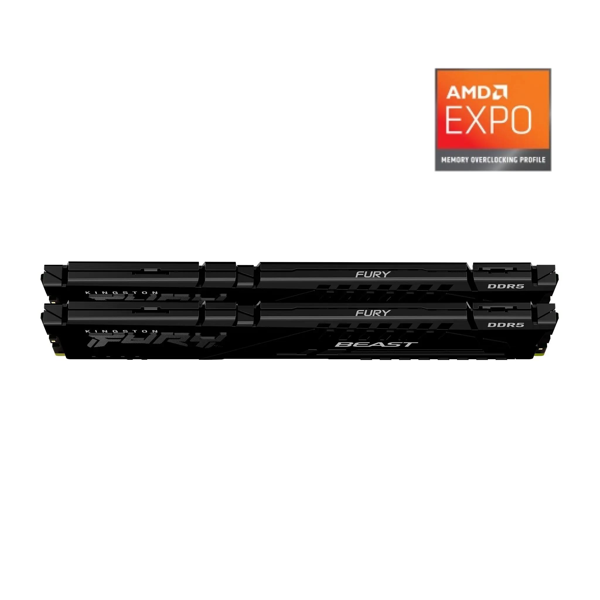 KINGSTON 64G(32G*2) 6000MT/S DDR5 CL36 FURY BEAST BLACK