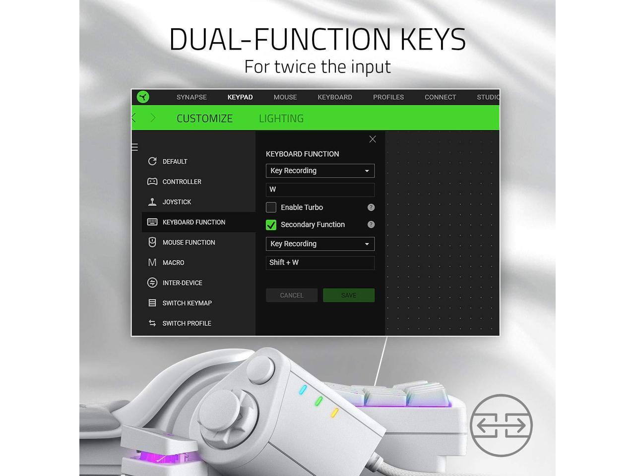 RAZER TARTARUS PRO ANALOG OPTICAL KEYPAD MERCURY