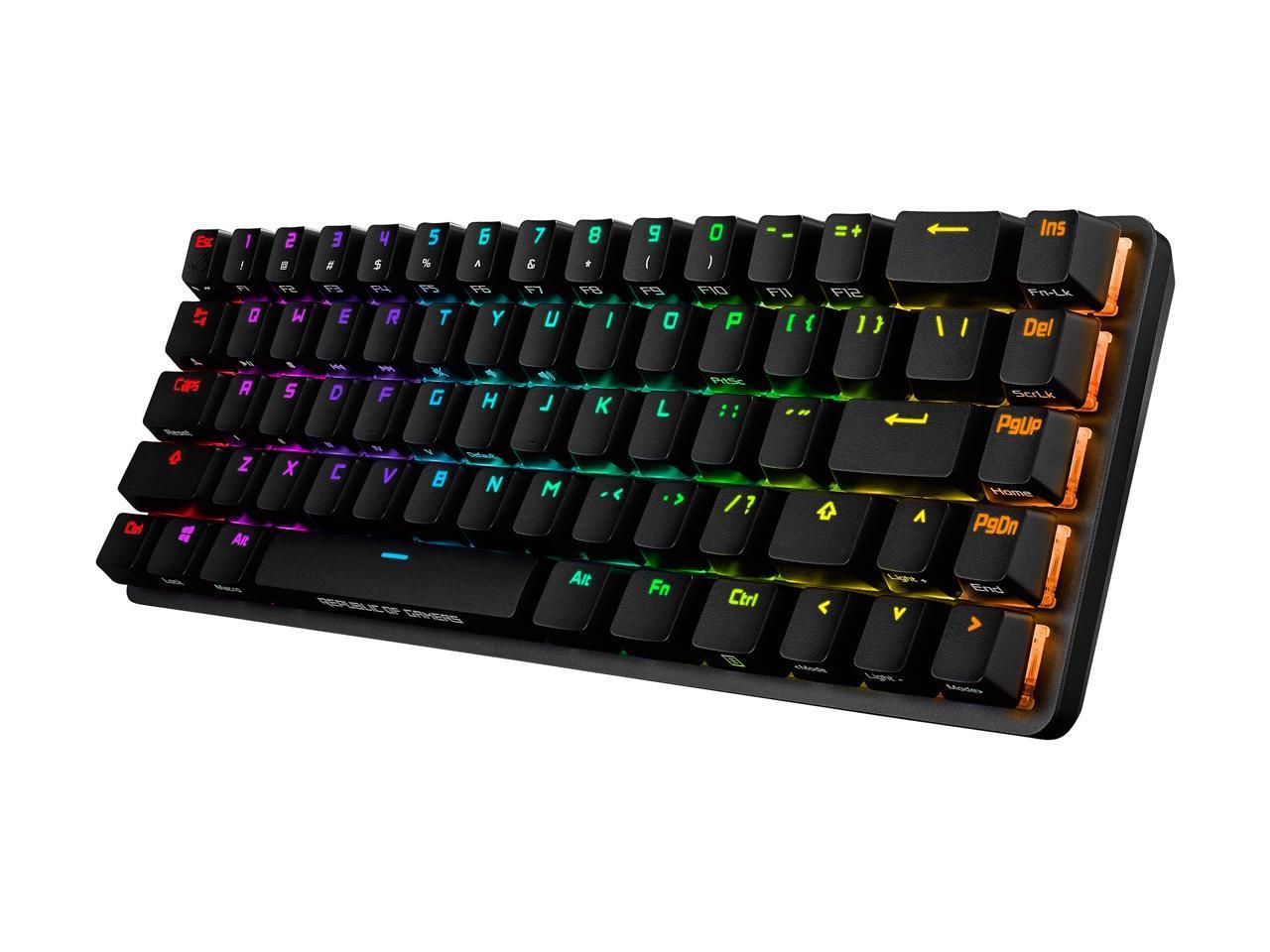 ASUS M601 ROG FALCHION RGB 青軸英文機械式鍵盤 (英
