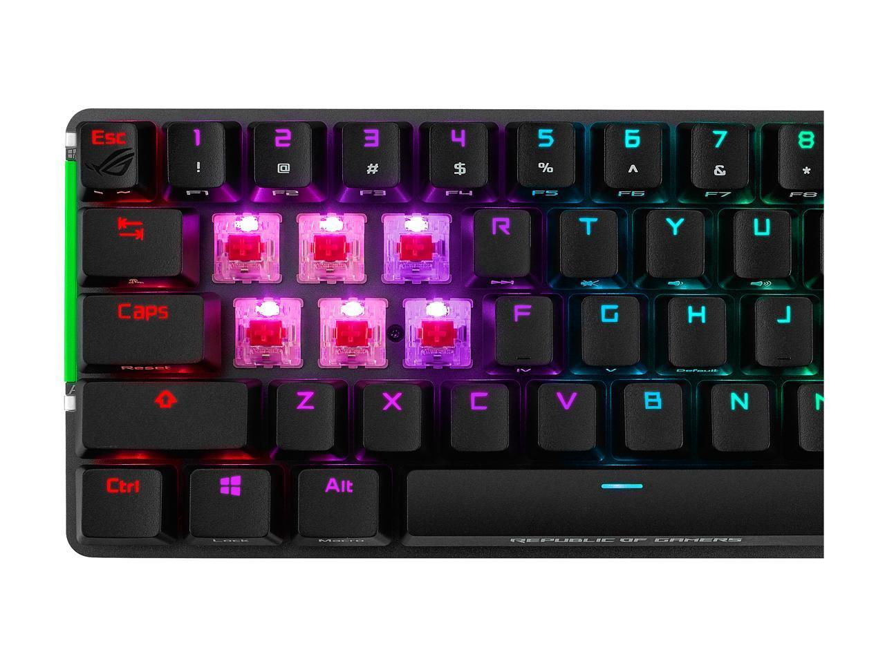 ASUS M601 ROG FALCHION RGB 青軸英文機械式鍵盤 (英