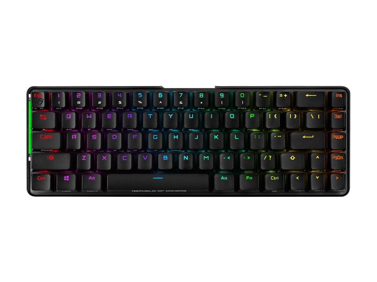 ASUS M601 ROG FALCHION RGB 青軸英文機械式鍵盤 (英