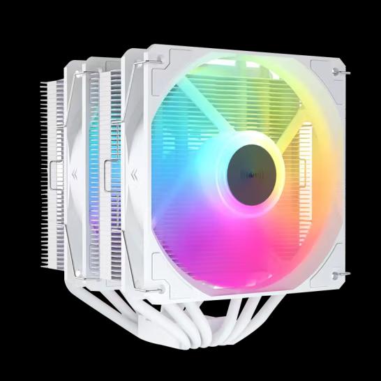 PROARTIST E6 CPU COOLER RGB 175W DUAL TOWER WHITE