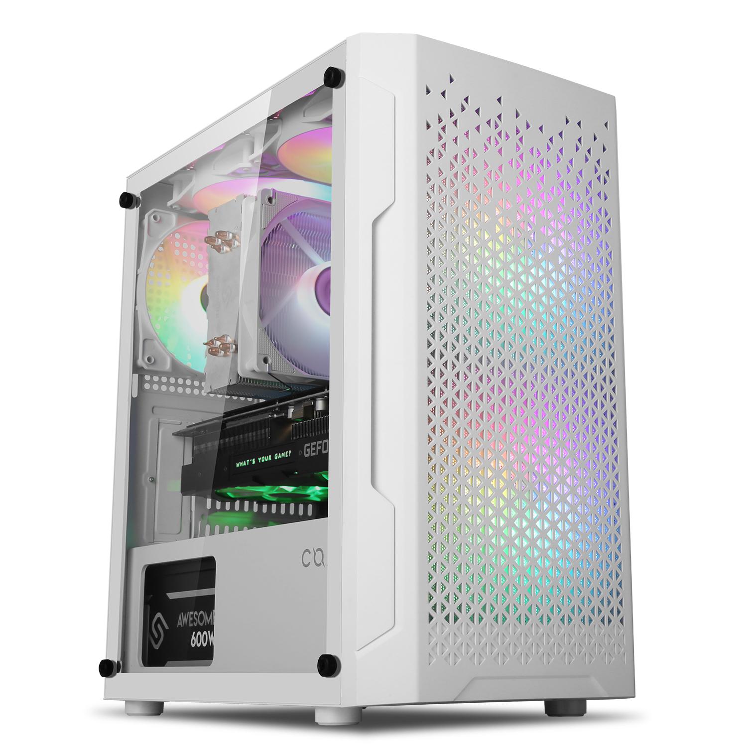 ABKOCORE COX I2 BRIDGE LUNAR RAINBOW M-ATX CASE WHITE