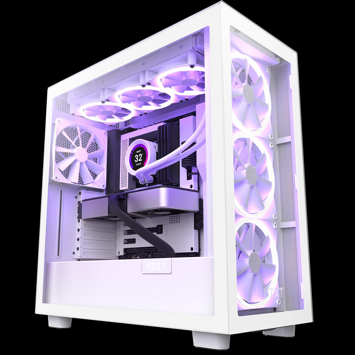 NZXT H7 ELITE RGB (2023) WHITE W/CORE F140RGB