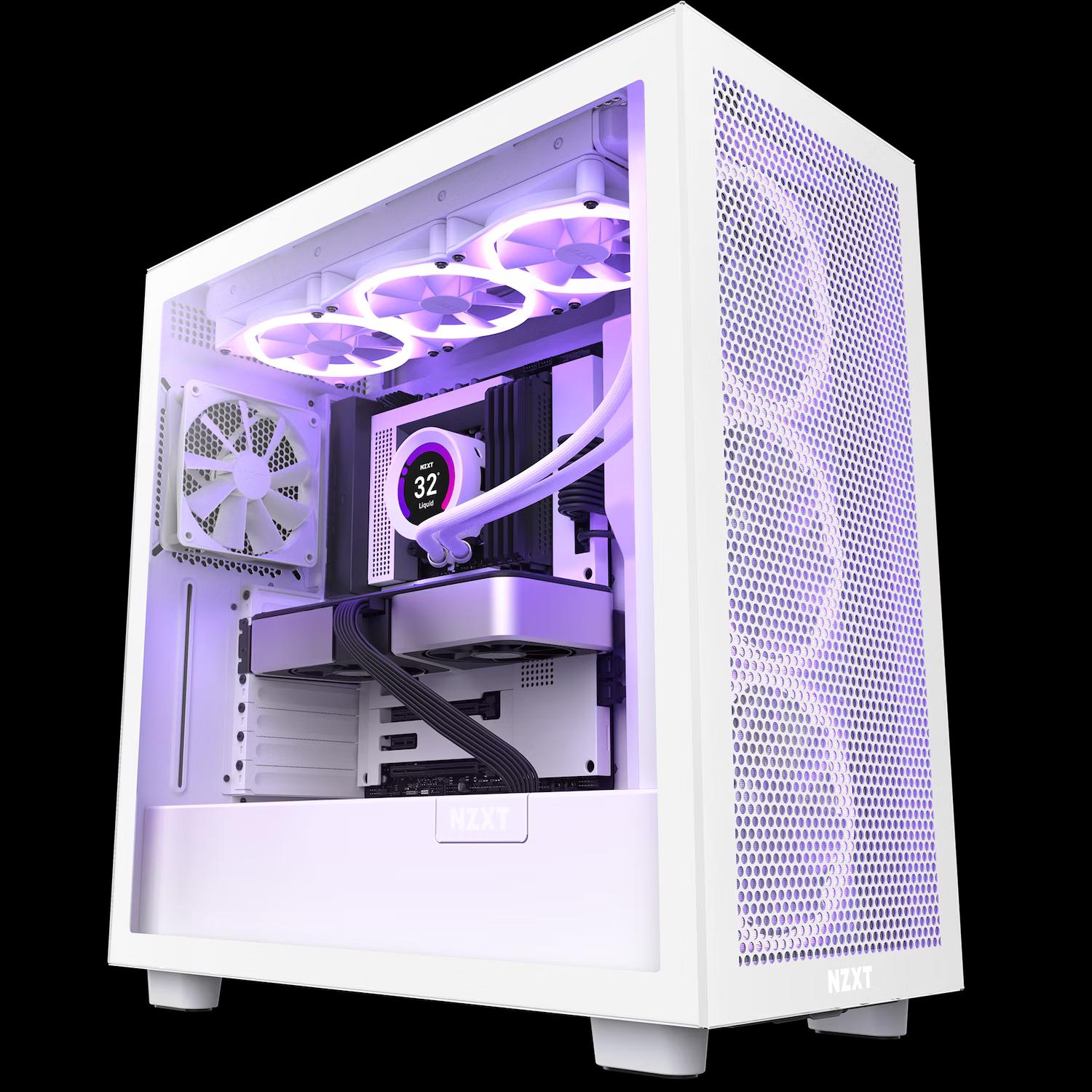NZXT H7 FLOW RGB (2023) WHITE W/CORE F140RGB