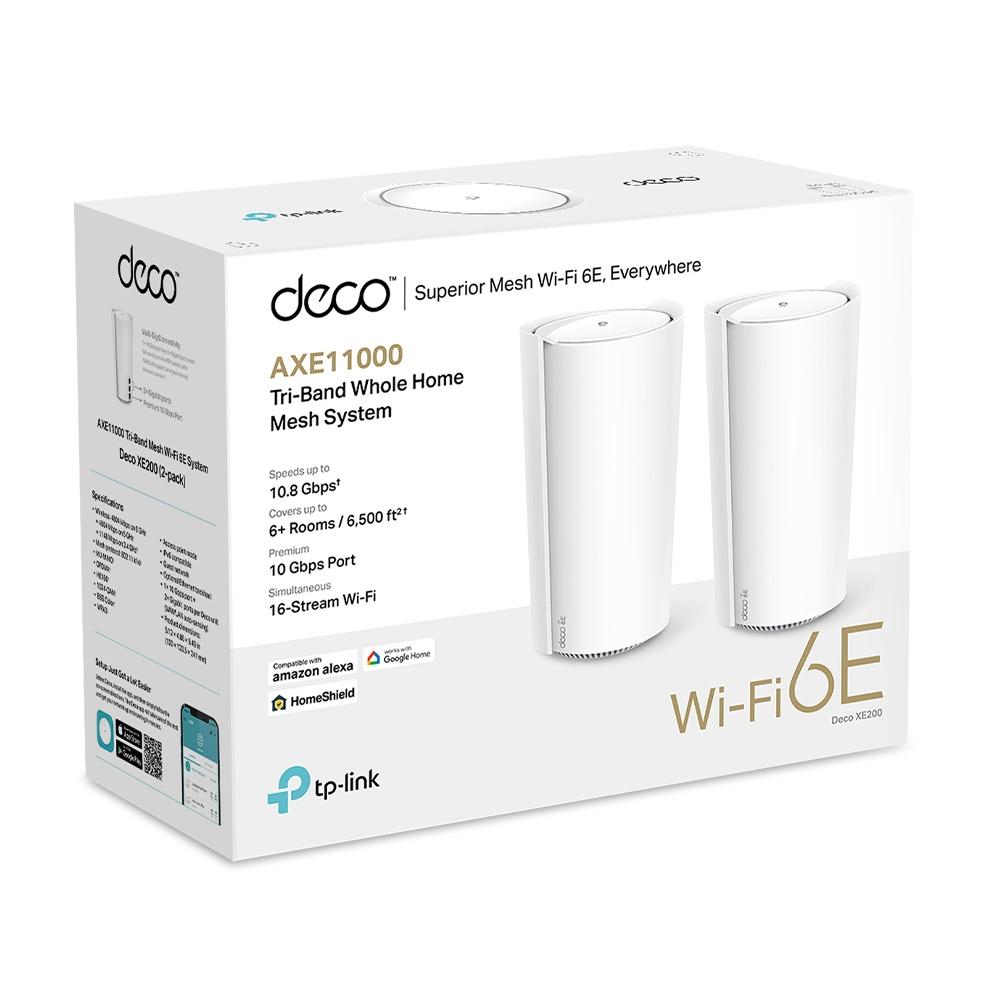 TP-LINK DECO XE200 AXE1000 TRI-BAND MESH WIFI6E (2-PACK)